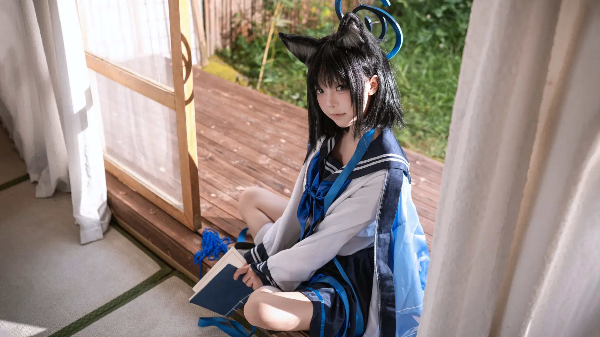 【桐生桔梗cos】蔚蓝档案，老师过来坐这边 - 倾朮HOSTTEnd - 第3张