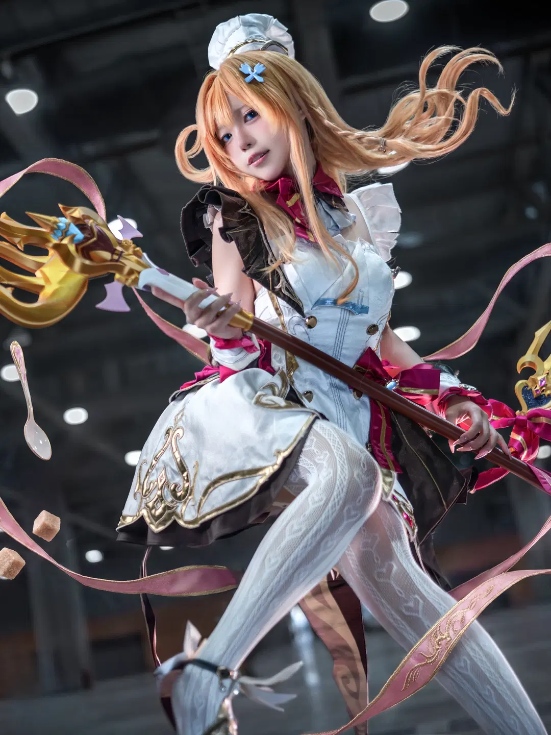 Genshin Impact, Anime-style photography, Firefly ACG Expo, Escoffier cosplay, White stockings