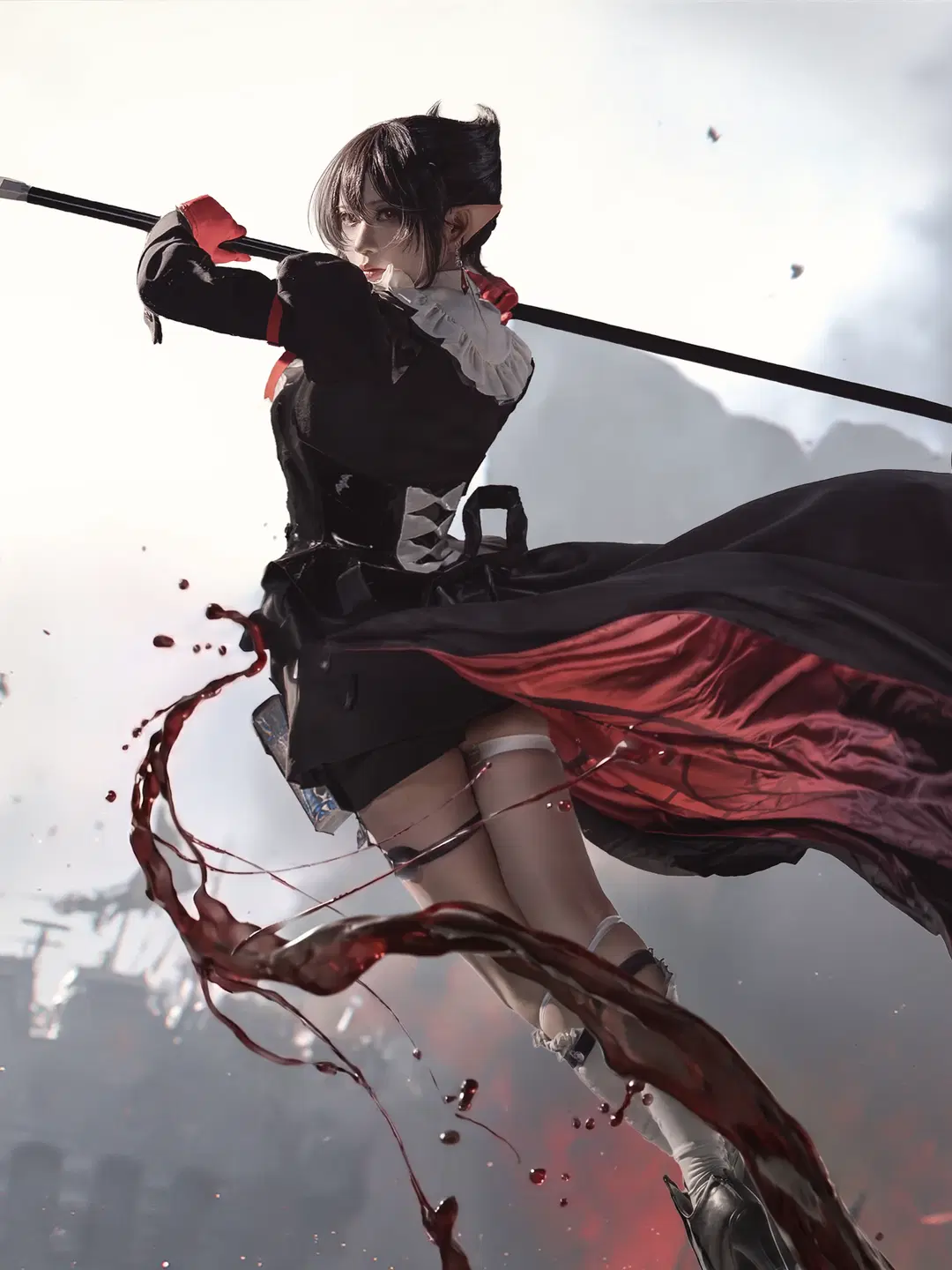 cosplay, 明日方舟, 白絲, 精靈耳, 隱德萊希cos