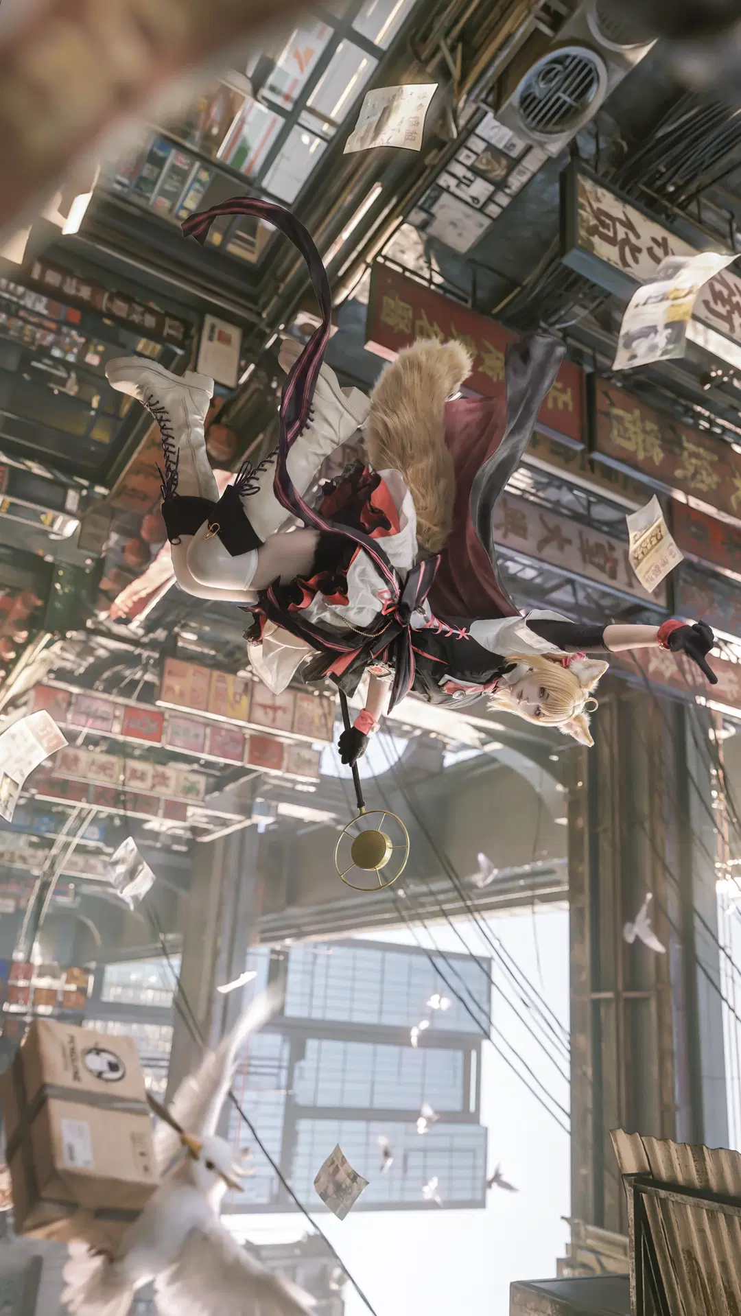 【空 コスプレ】アークナイツ、路地裏の市街戦を駆け抜ける華麗なるステージ - 倾朮HOSTTEnd - 2枚目