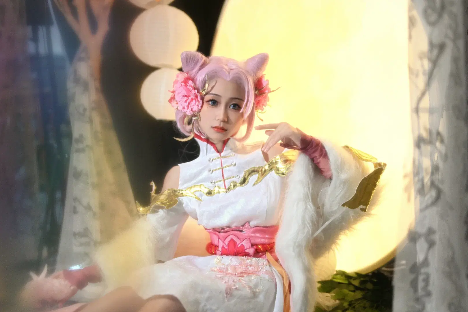 【原神-琳妮特cos】漫展首日的白丝长腿造型 - 鹿野奈奈 - 第6张