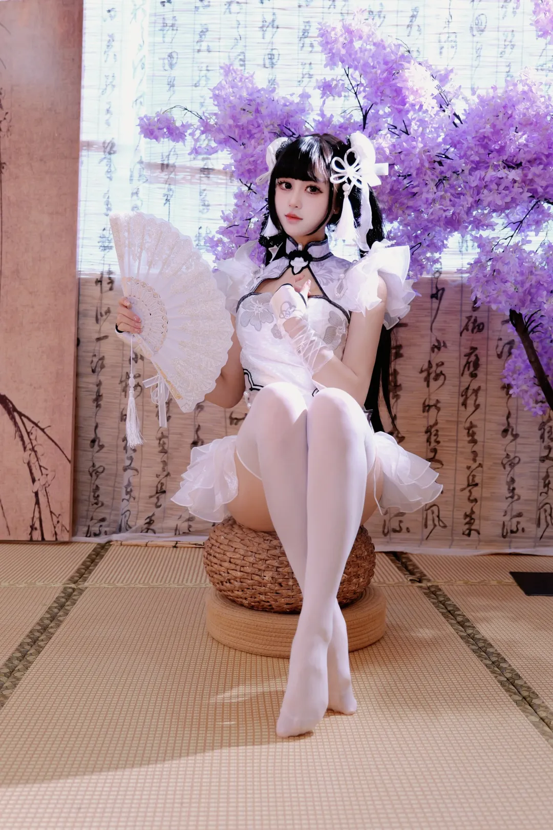 永劫无间, 殷紫萍cos, 玉髓冰心, 二次元cos, 白丝cos - 第2张