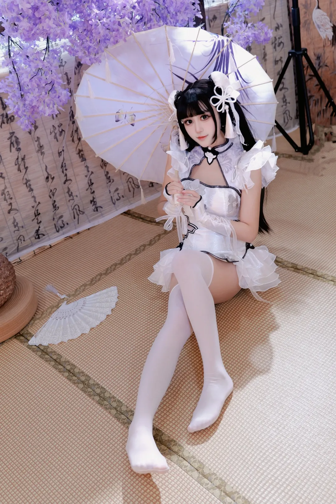 永劫无间, 殷紫萍cos, 玉髓冰心, 二次元cos, 白丝cos - 第3张