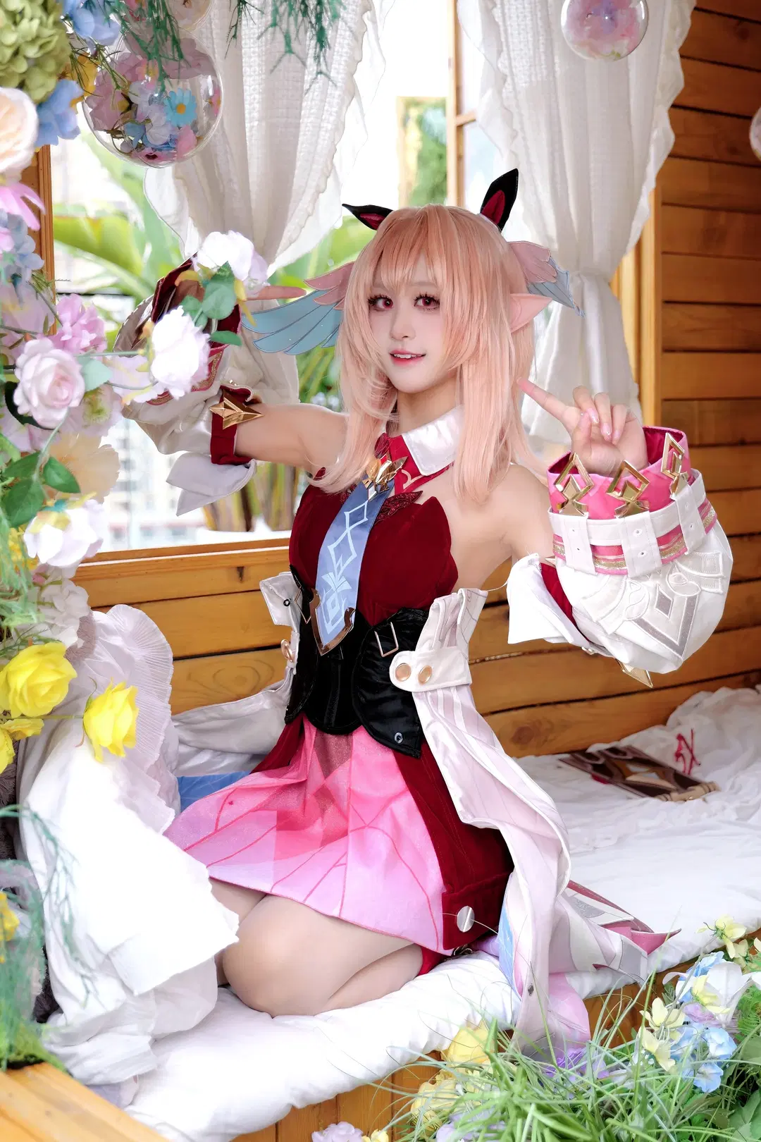 [Linnea Cosplay] Genshin Impact: The Elf Maiden in a Sea of Flowers by 鹿野奈奈 - Image 3