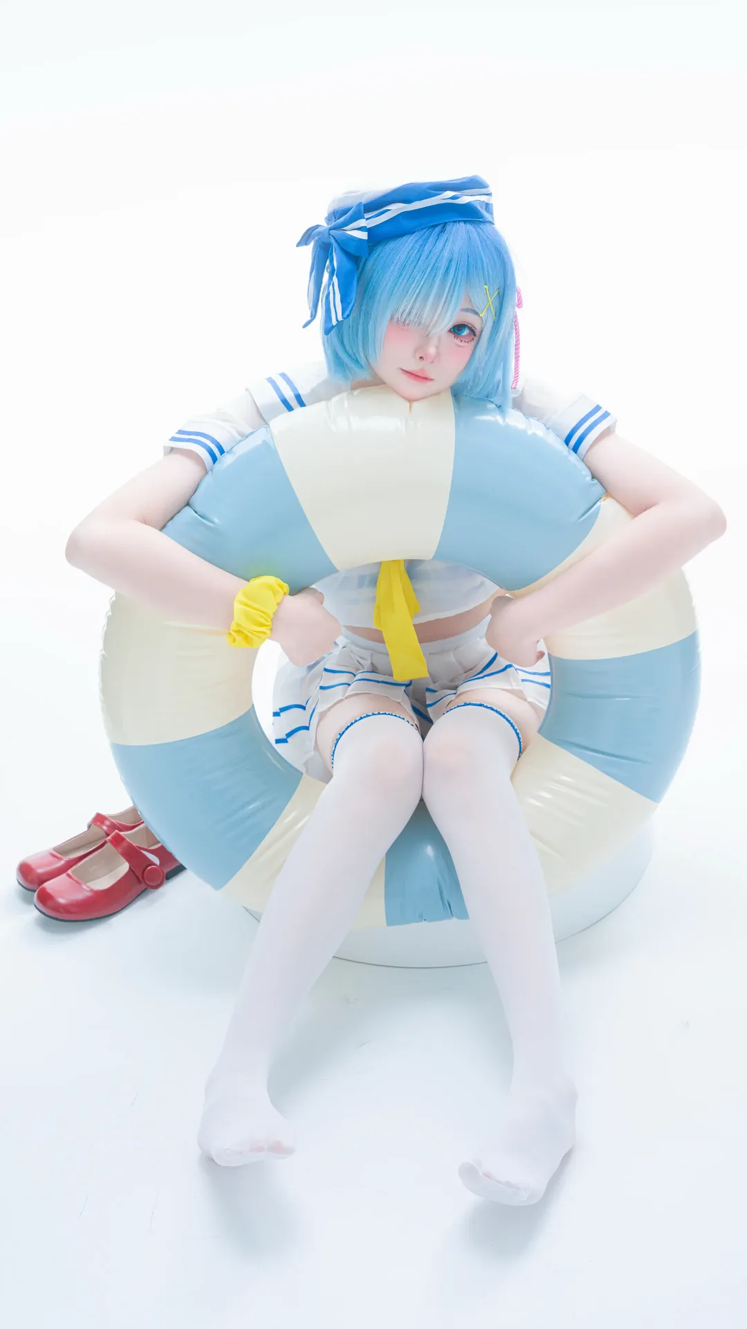 cosplay, 泳装cos, 蕾姆cos, Re:从零开始的异世界生活, 白丝cos - 第2张