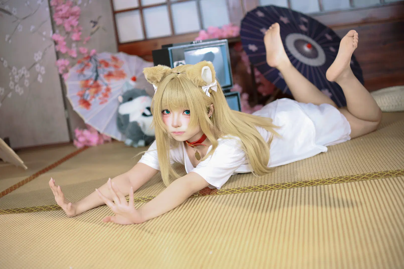 【黄豆粉cos】40原猫娘和风室内写真 - 摄影小超 - 第9张
