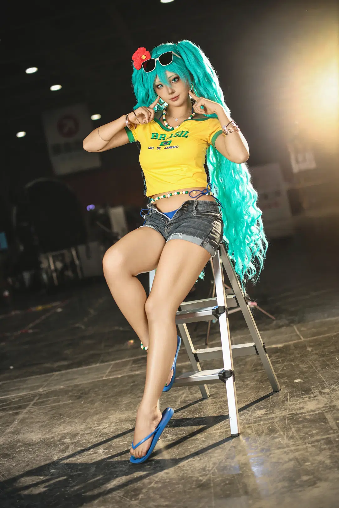 Firefly ACG Expo, Hatsune Miku cosplay, Vocaloid, Brazilian flair, Green twin-tails
