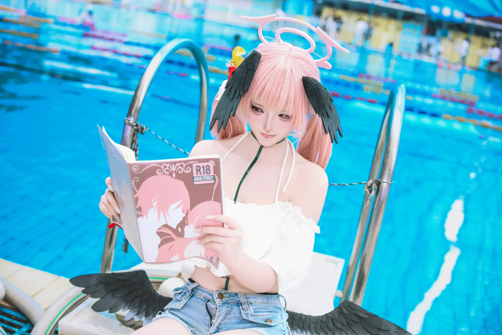 [Shimoe Koharu cosplay] Blue Archive: Refreshing Poolside Photoshoot by 摄影小超 - Image 5