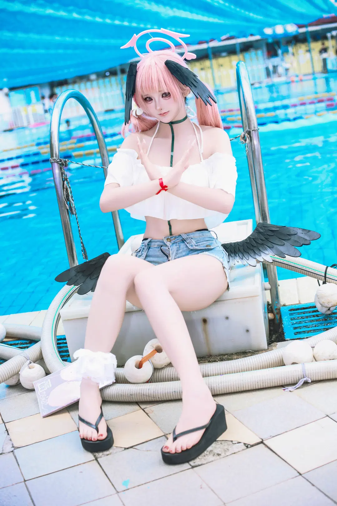 [Shimoe Koharu cosplay] Blue Archive: Refreshing Poolside Photoshoot by 摄影小超 - Image 7