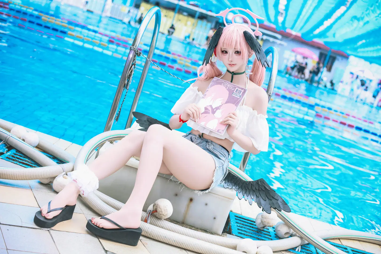 [Shimoe Koharu cosplay] Blue Archive: Refreshing Poolside Photoshoot by 摄影小超 - Image 8