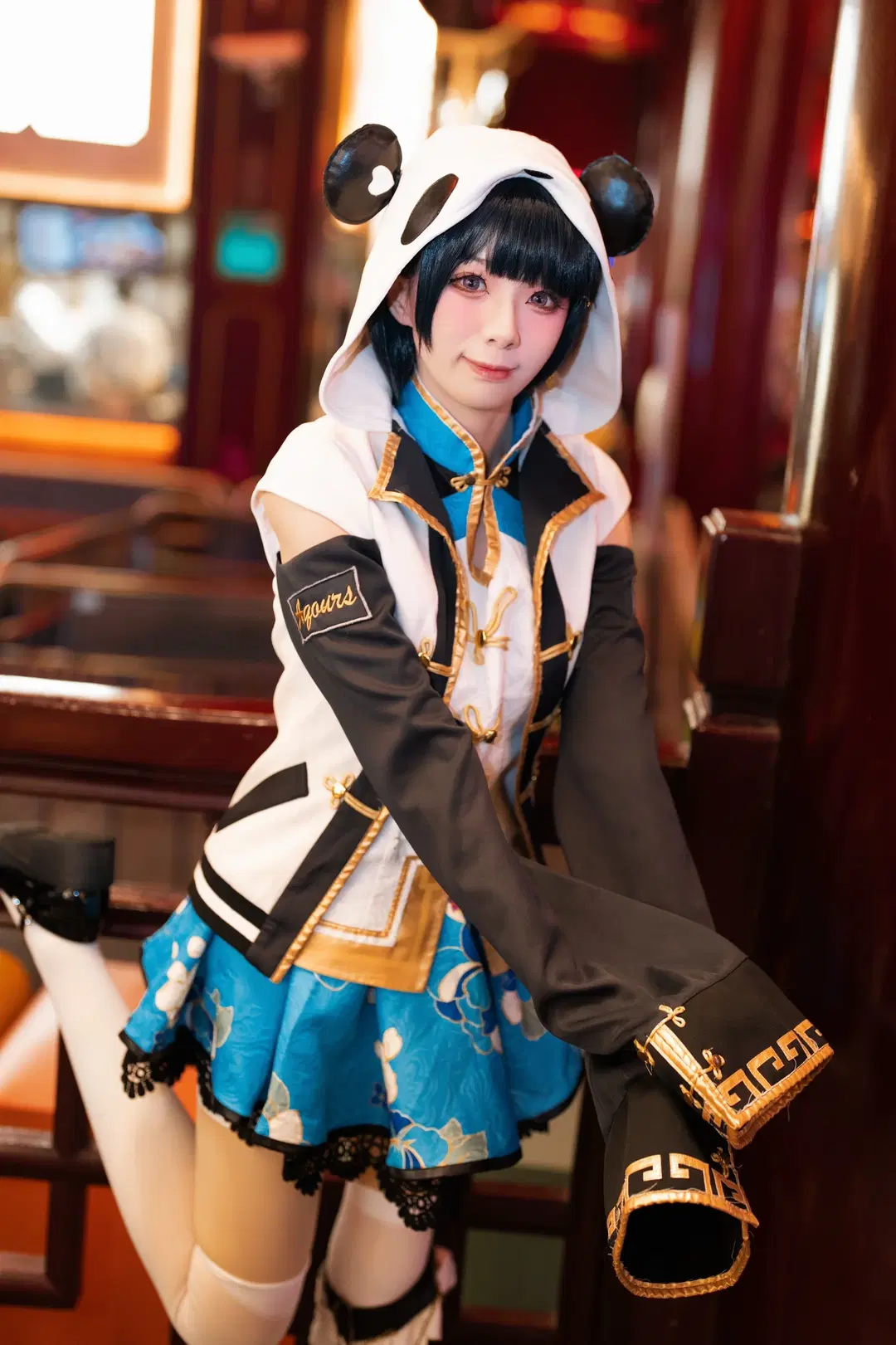 白丝, 旗袍cos, 津岛善子cos, lovelive aqours, 灯会