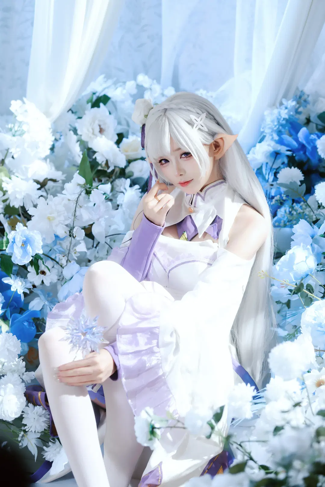 [Emilia cosplay] Re:Zero − Starting Life in Another World, Ice and snow theme of the pure white elf by Tsubaki - Image 6