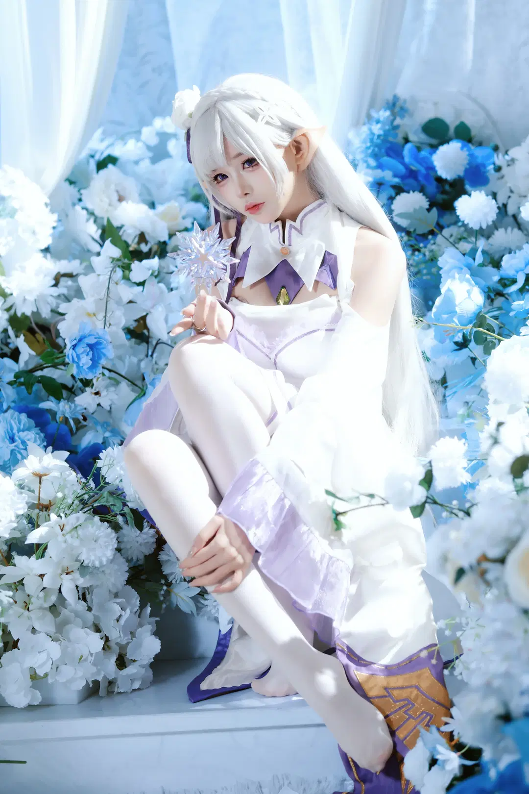 [Emilia cosplay] Re:Zero − Starting Life in Another World, Ice and snow theme of the pure white elf by Tsubaki - Image 7