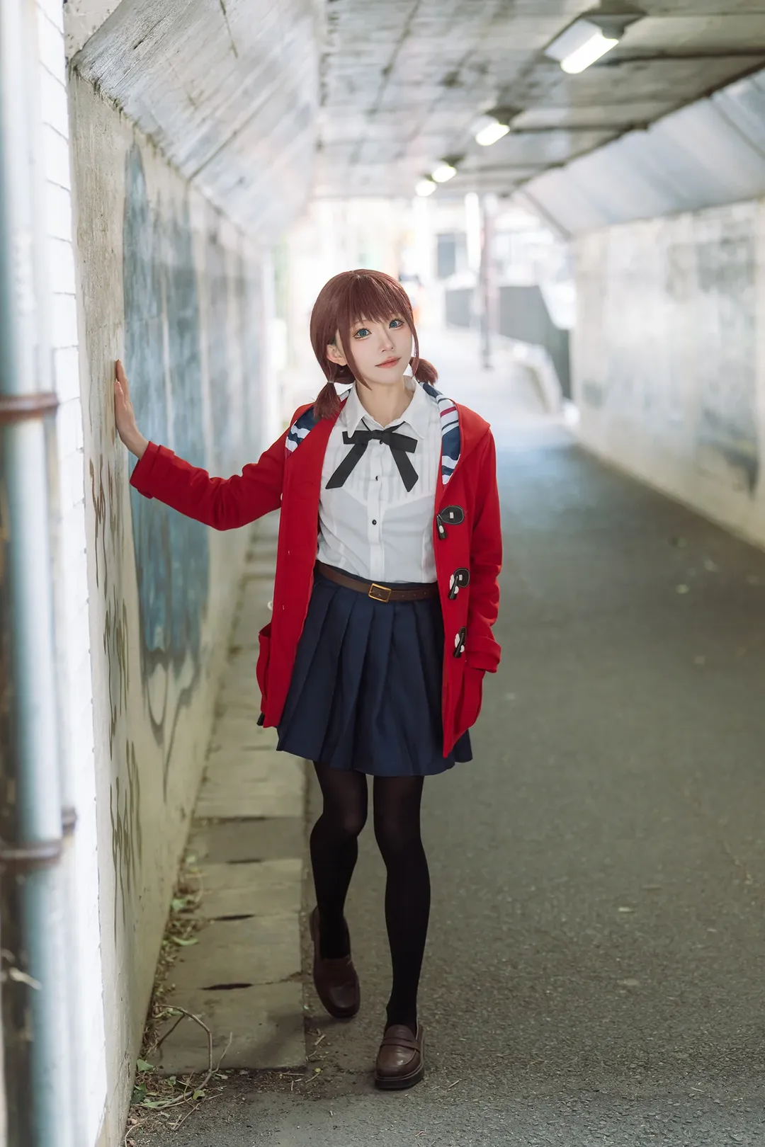 アウトドア撮影, 黒ストッキングコスプレ, 井芹仁菜コスプレ, 日本の制服, ガールズバンドクライ - 10枚目
