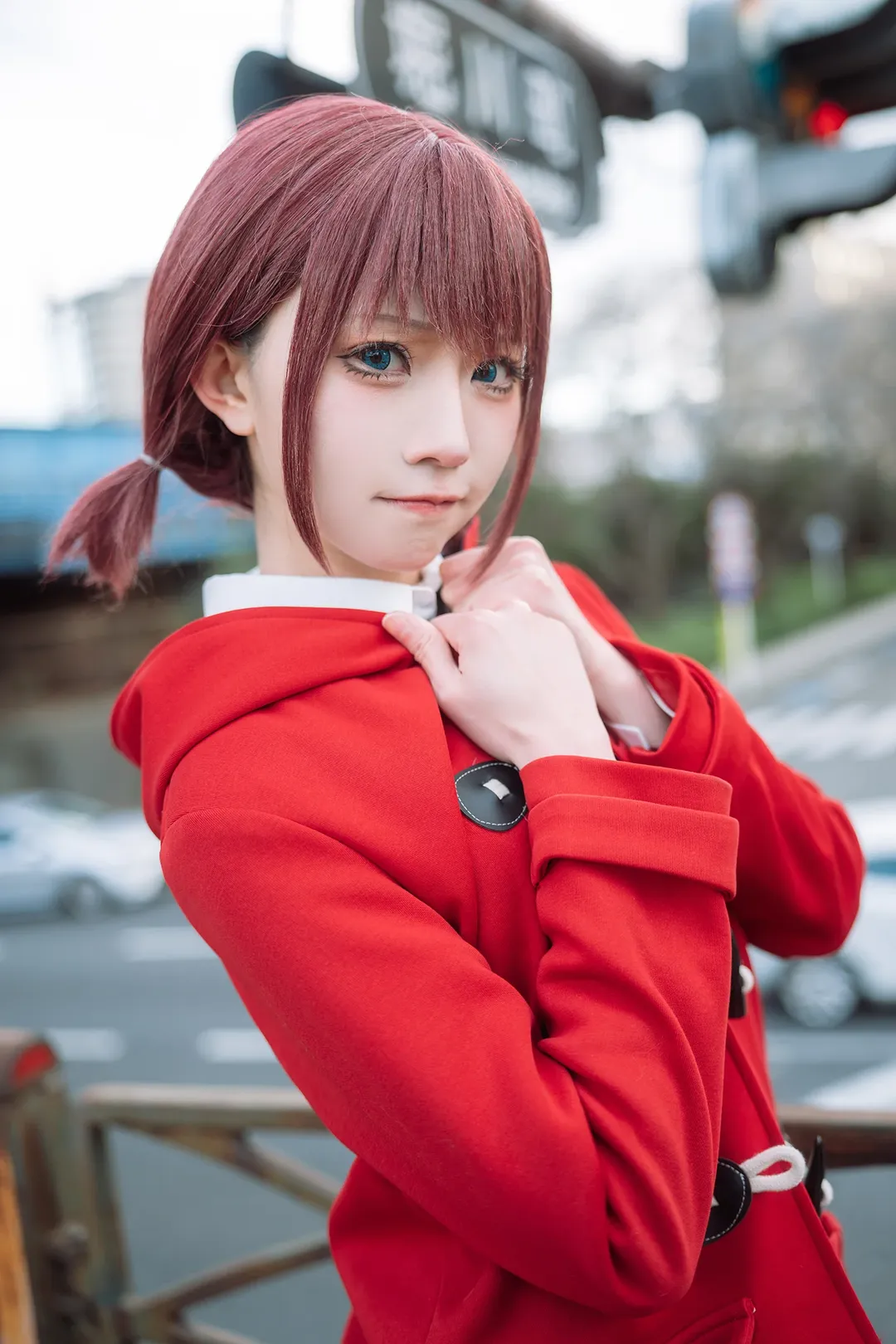 アウトドア撮影, 黒ストッキングコスプレ, 井芹仁菜コスプレ, 日本の制服, ガールズバンドクライ - 12枚目