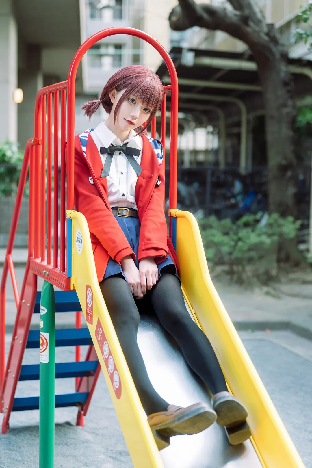 アウトドア撮影, 黒ストッキングコスプレ, 井芹仁菜コスプレ, 日本の制服, ガールズバンドクライ - 14枚目