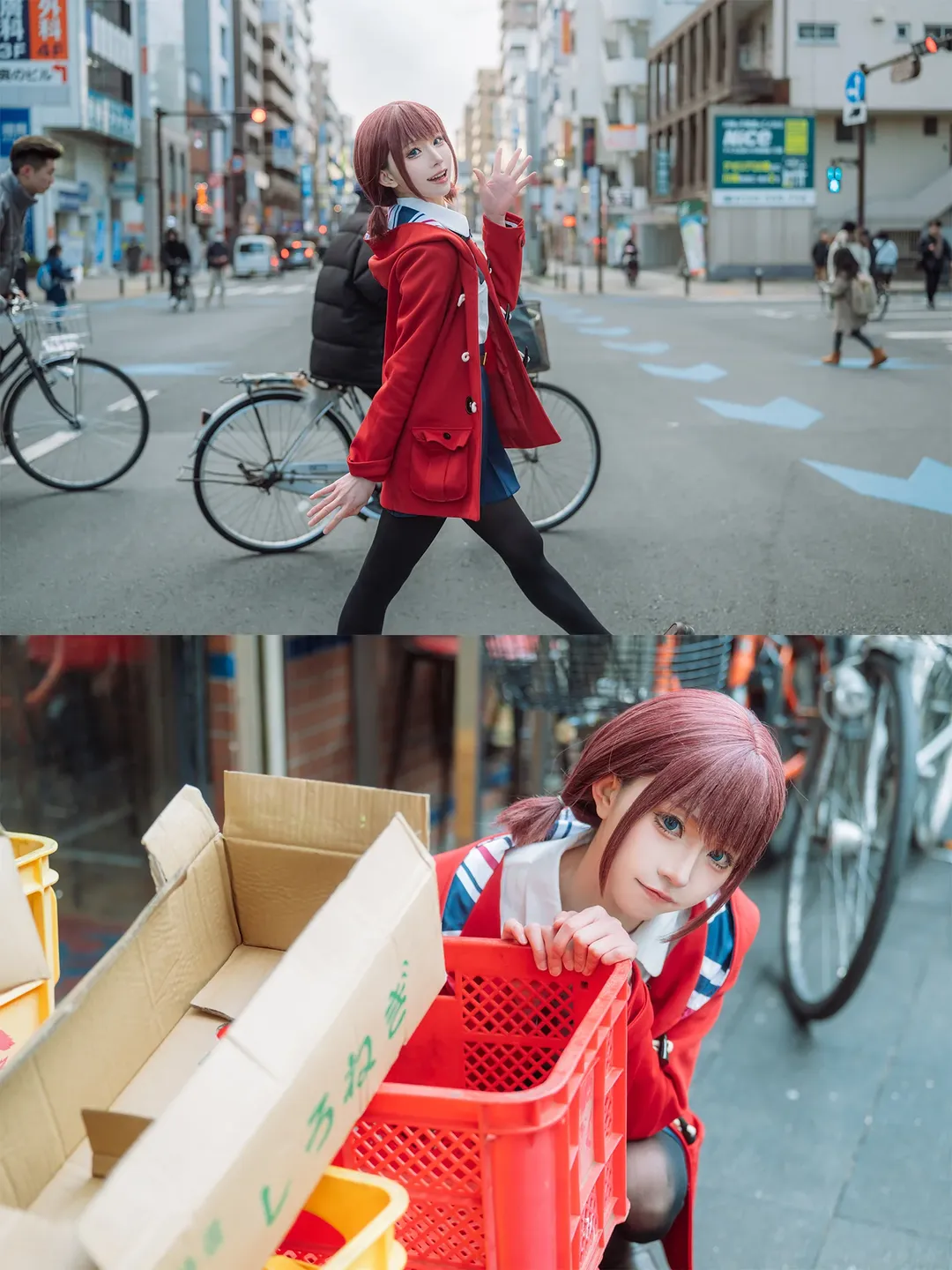 アウトドア撮影, 黒ストッキングコスプレ, 井芹仁菜コスプレ, 日本の制服, ガールズバンドクライ - 17枚目