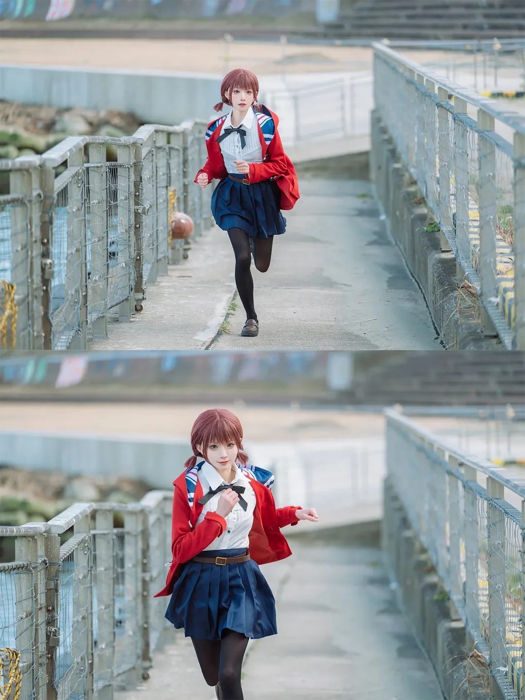 アウトドア撮影, 黒ストッキングコスプレ, 井芹仁菜コスプレ, 日本の制服, ガールズバンドクライ - 6枚目