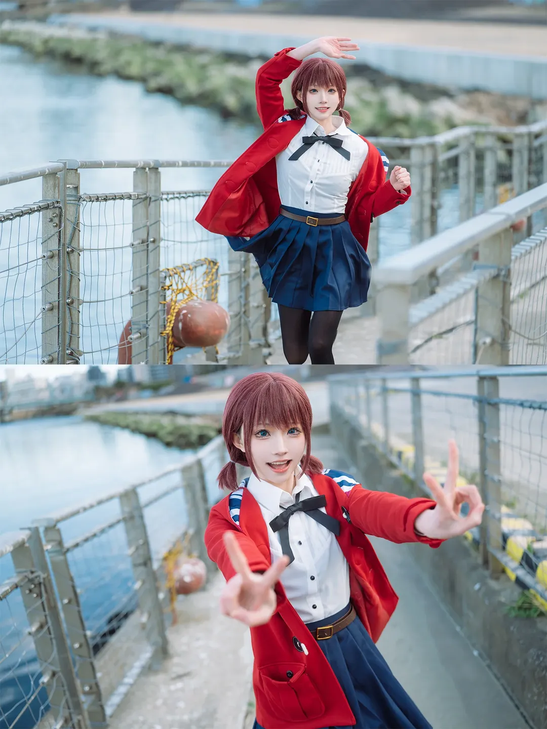 アウトドア撮影, 黒ストッキングコスプレ, 井芹仁菜コスプレ, 日本の制服, ガールズバンドクライ - 7枚目