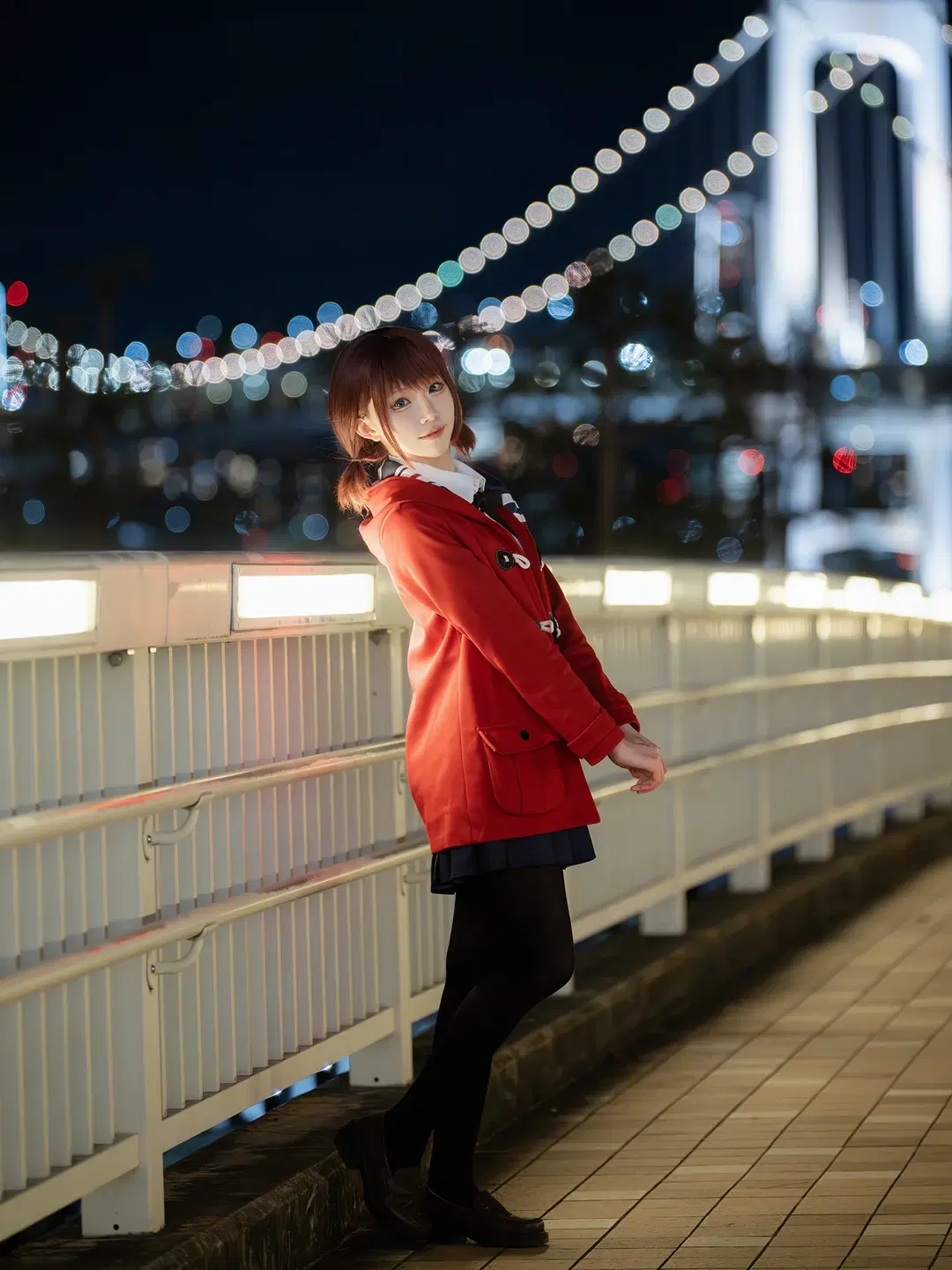 夜景人像, 哭泣少女乐队, 井芹仁菜cos, Girls Band Cry, 黑丝袜