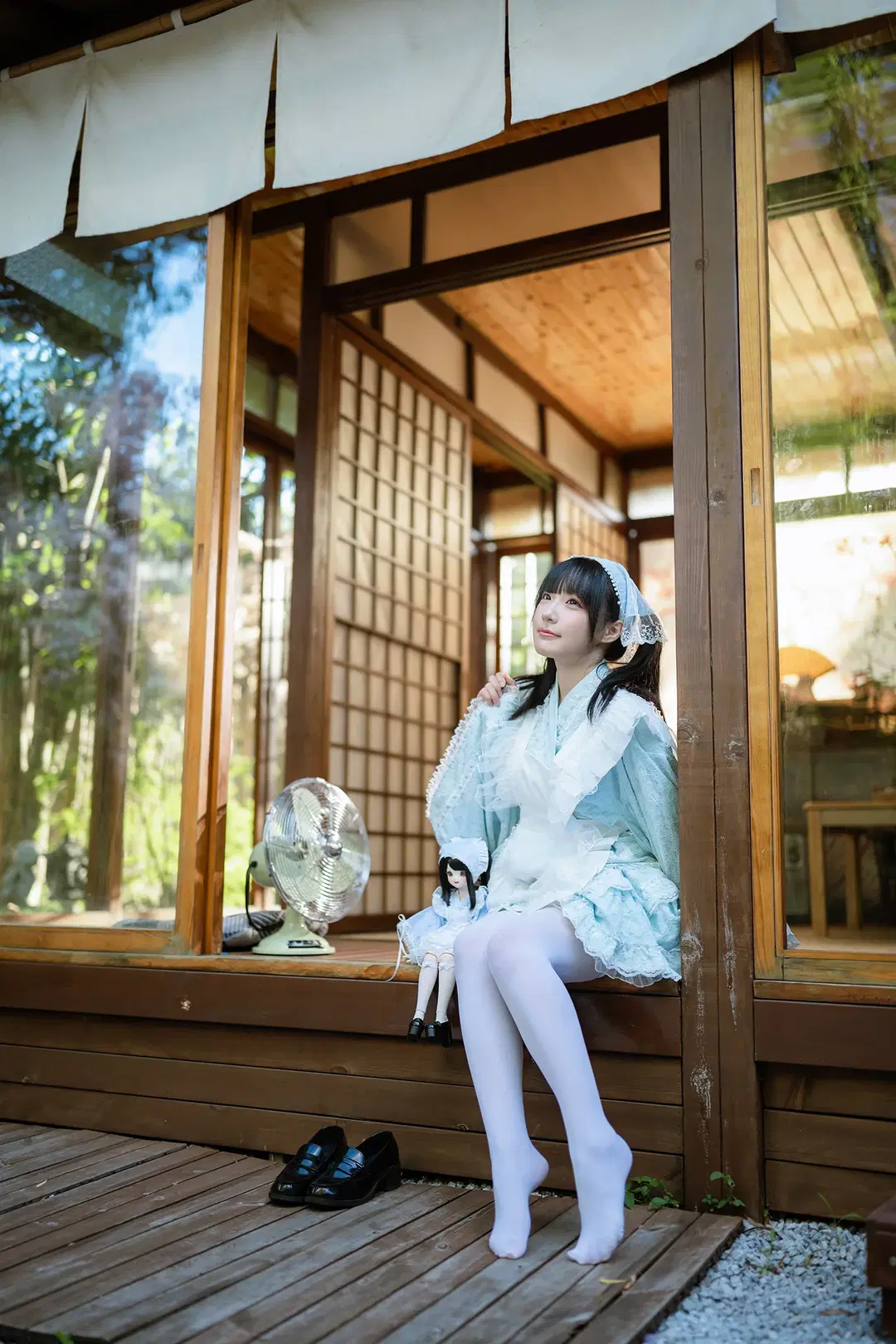 水色レースのメイド服とレトロ空間が織りなす夏の出逢い - HIRO_午饭饭 - 8枚目