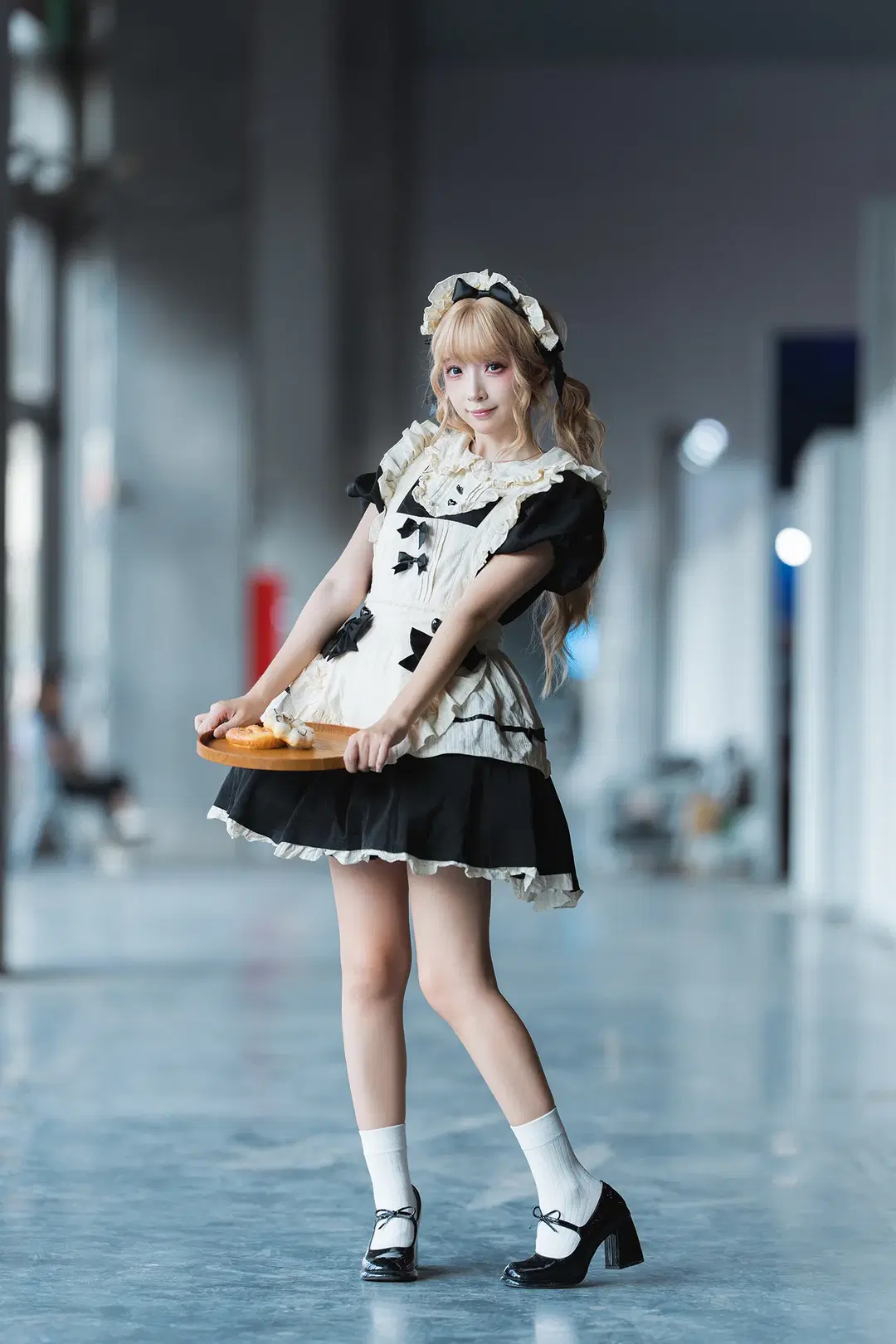 唯卓仕展台黑白女仆装cosplay拍摄体验 - HIRO_午饭饭 - 第8张