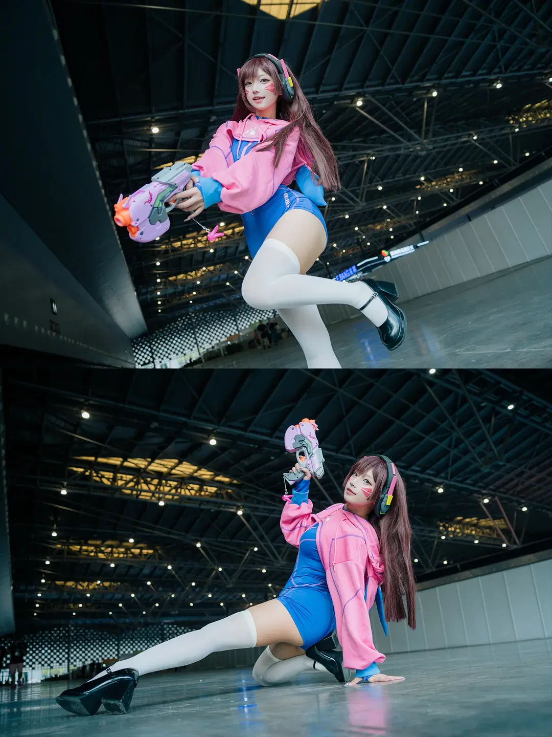 『オーバーウォッチ』D.Vaコスプレ、人混みを避けてPI館の展望窓を独占 - HIRO_午饭饭 - 4枚目