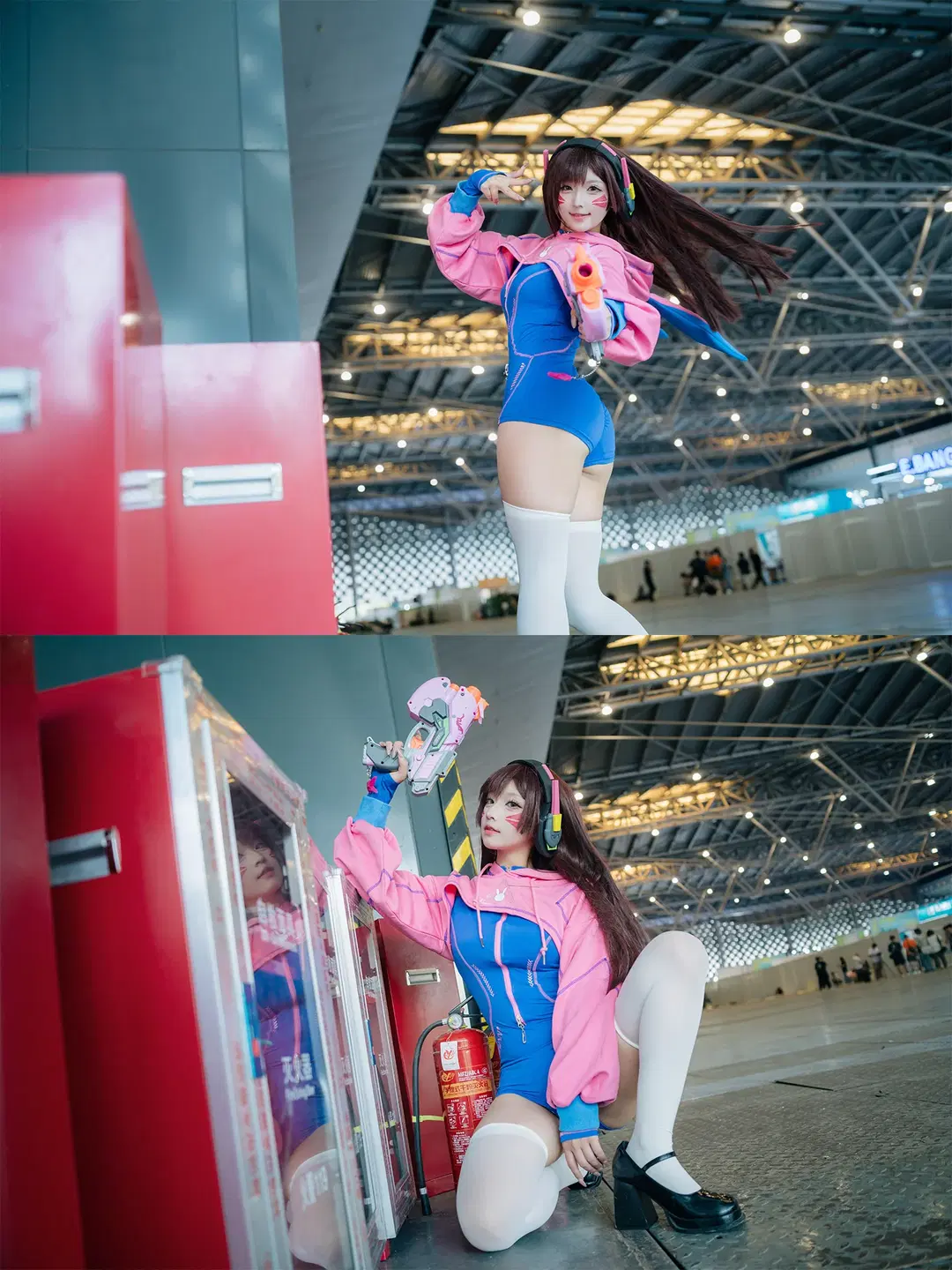 『オーバーウォッチ』D.Vaコスプレ、人混みを避けてPI館の展望窓を独占 - HIRO_午饭饭 - 9枚目