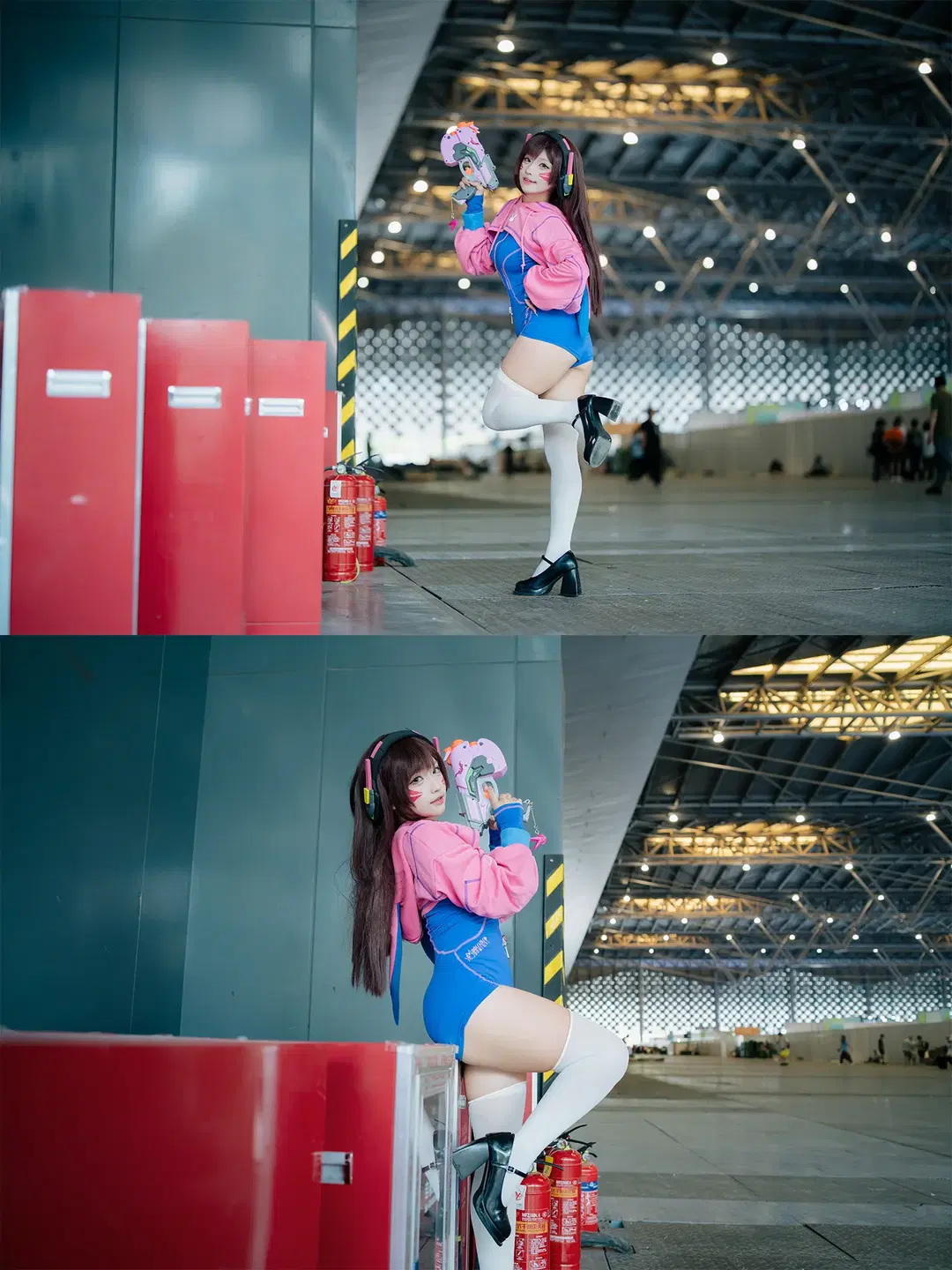 [D.Va cosplay] Pink Jacket and White Stockings: The Most Radiant E-sports Girl in the Expo Hall by HIRO_午饭饭 - Image 3