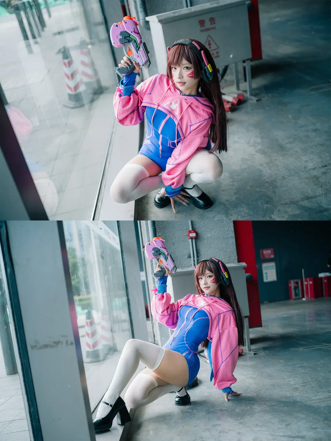 [D.Va cosplay] Pink Jacket and White Stockings: The Most Radiant E-sports Girl in the Expo Hall by HIRO_午饭饭 - Image 6