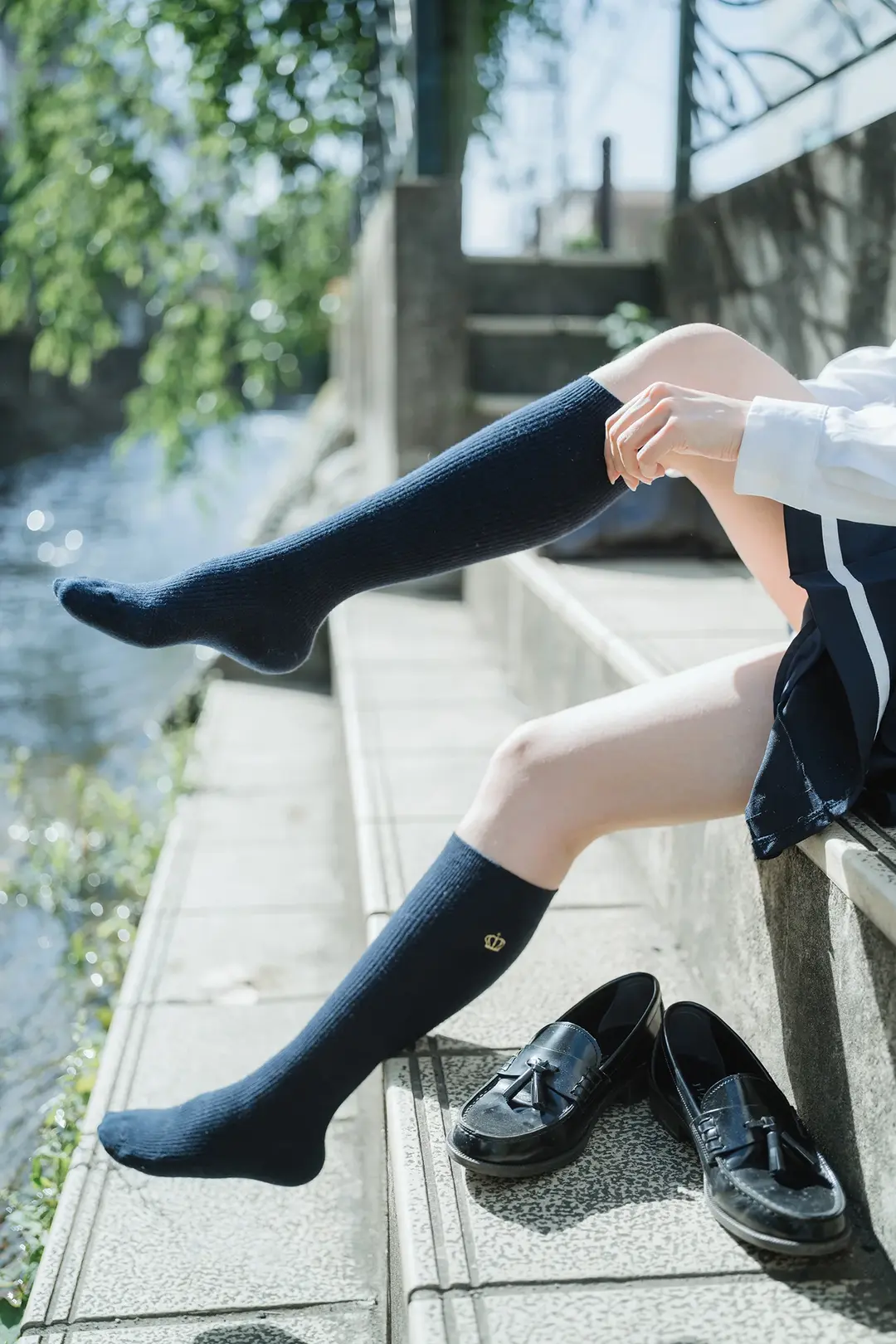 JK制服, 唯卓仕鏡頭, 黑色絲襪, 溯溪玩水, 尼康Z5II - 第13張