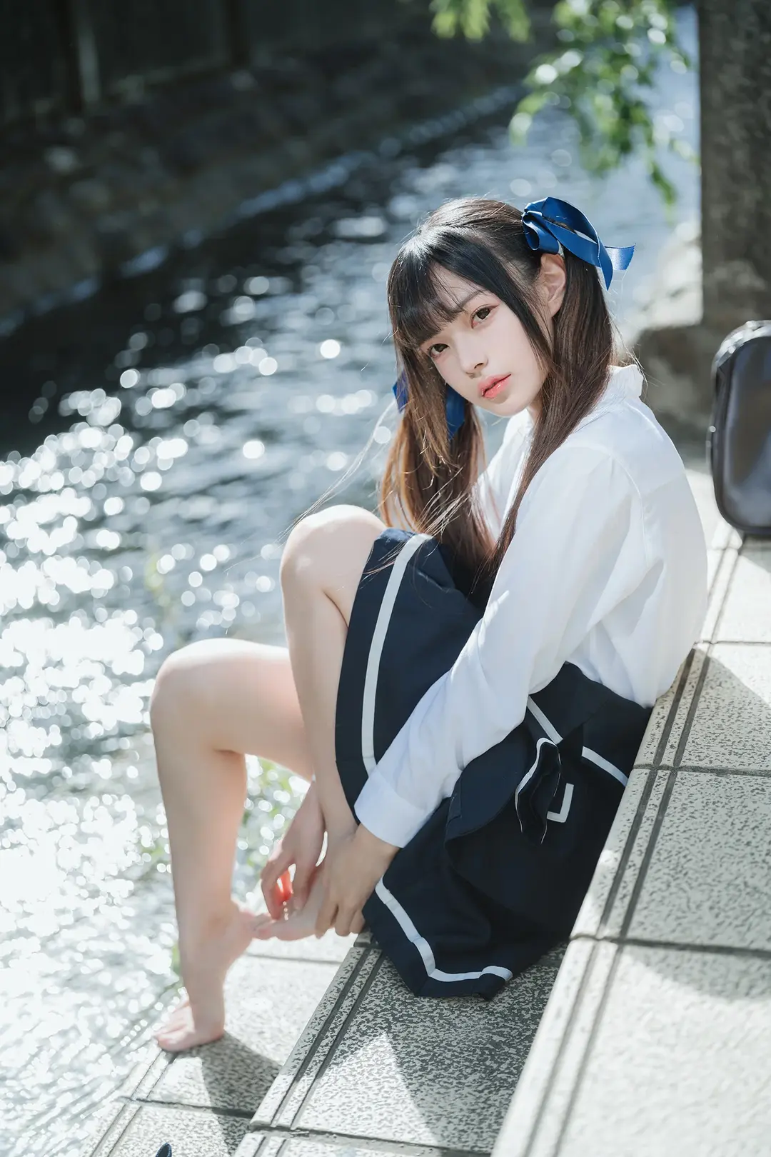 JK制服, 唯卓仕鏡頭, 黑色絲襪, 溯溪玩水, 尼康Z5II - 第3張