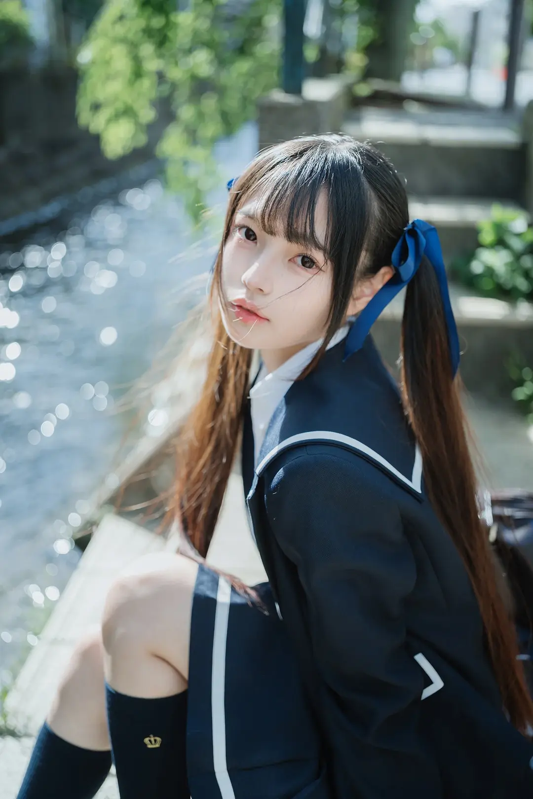 JK制服, 唯卓仕鏡頭, 黑色絲襪, 溯溪玩水, 尼康Z5II - 第6張