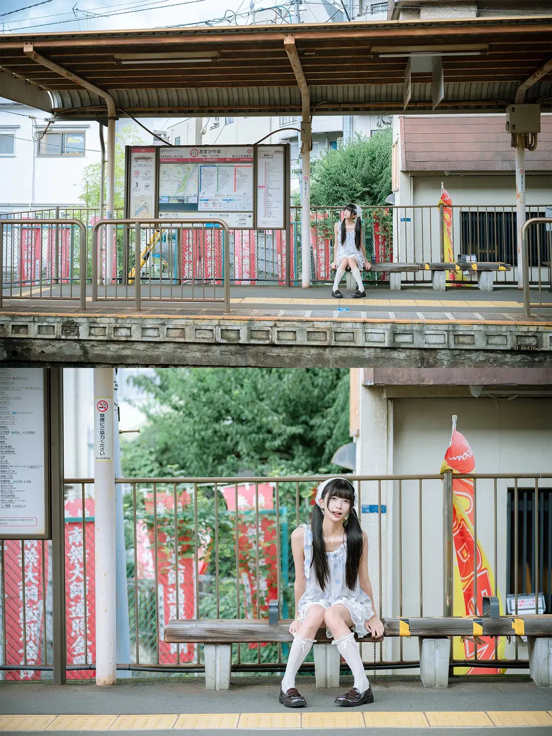 Asukayama Overcast Railway Japanese-Style Lace Outfit Cosplay by HIRO_午饭饭 - Image 12