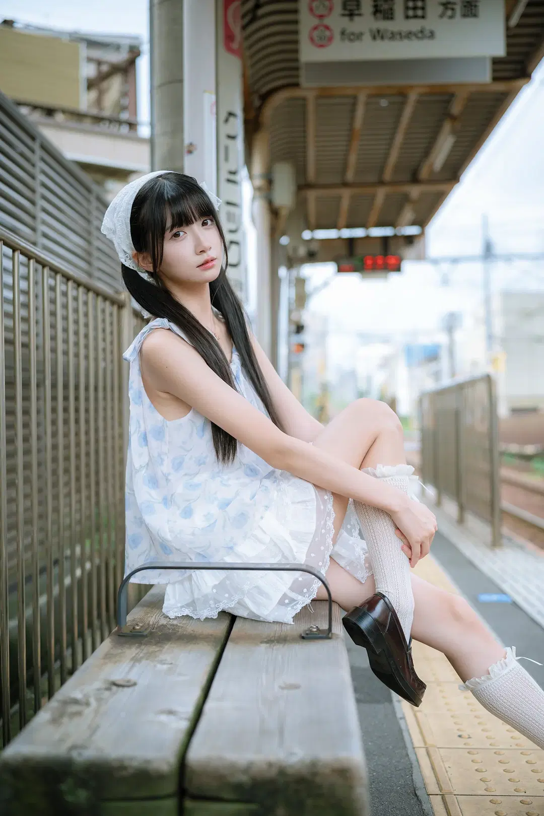 Asukayama Overcast Railway Japanese-Style Lace Outfit Cosplay by HIRO_午饭饭 - Image 13