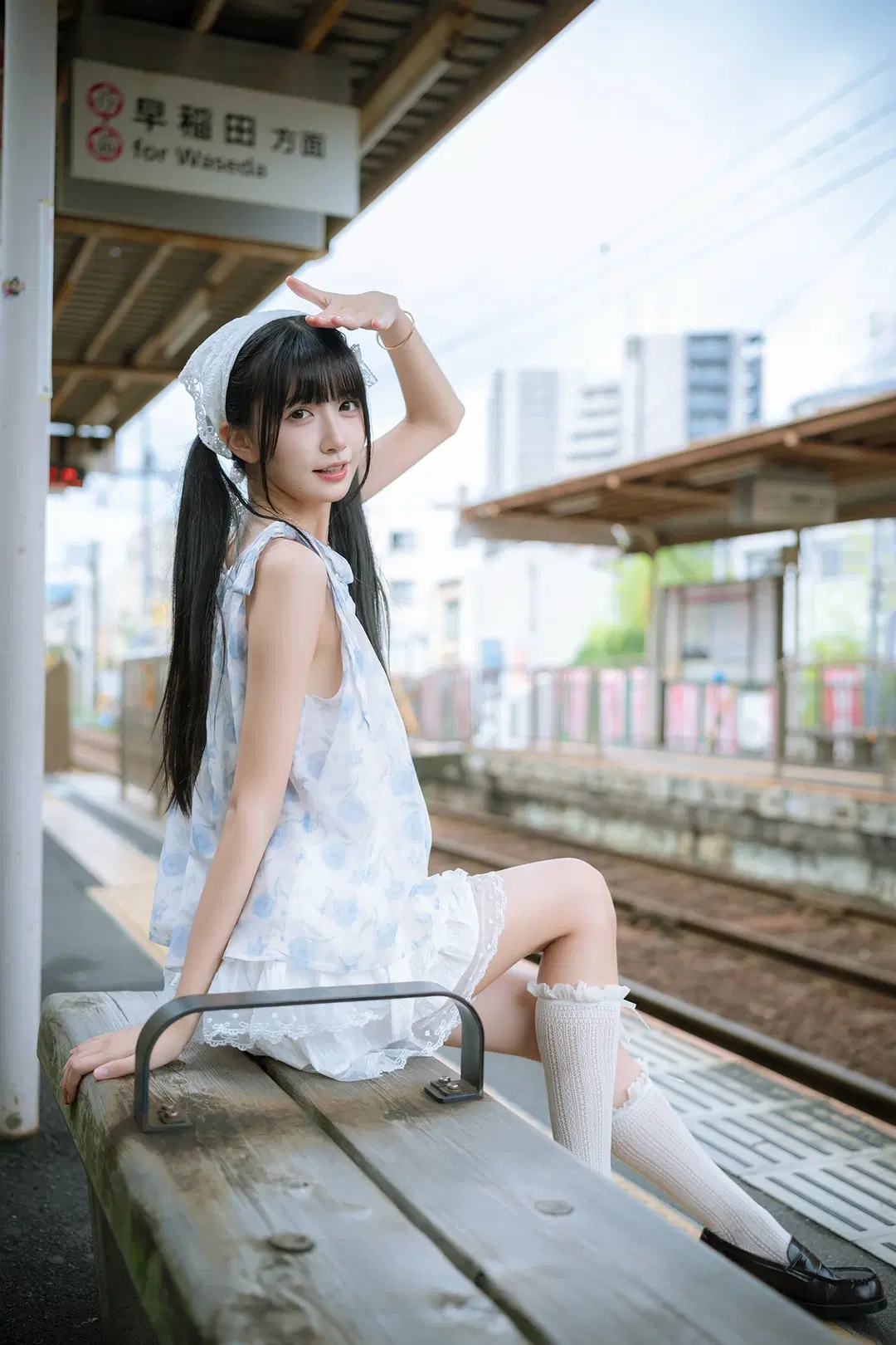Asukayama Overcast Railway Japanese-Style Lace Outfit Cosplay by HIRO_午饭饭 - Image 16