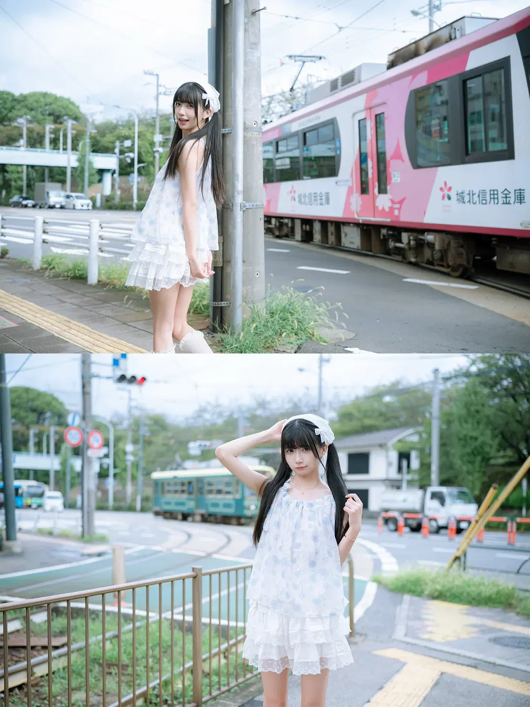 Asukayama Overcast Railway Japanese-Style Lace Outfit Cosplay by HIRO_午饭饭 - Image 2