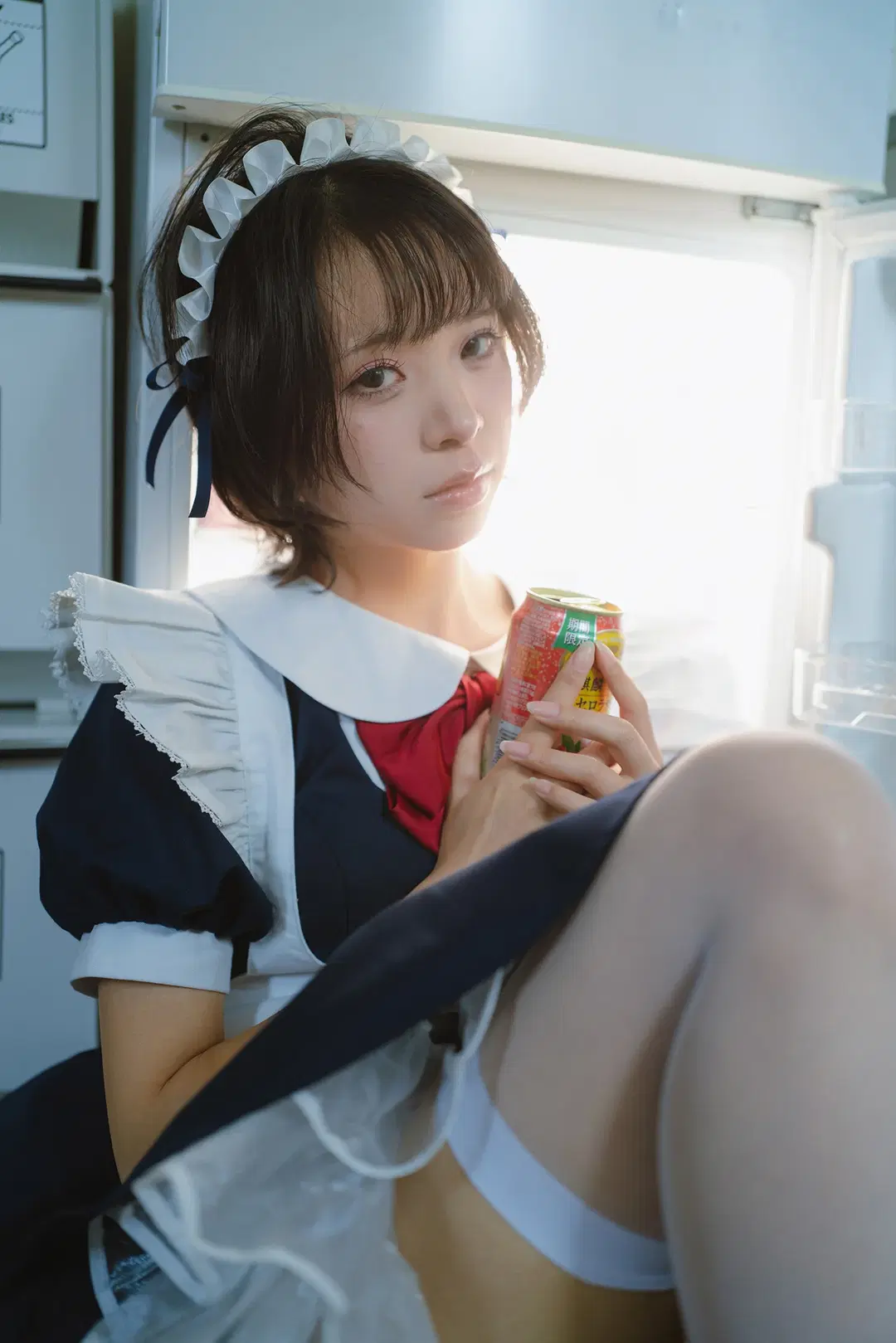 冰箱里的微醺女仆，白丝长腿真的很出片 - HIRO_午饭饭 - 第12张