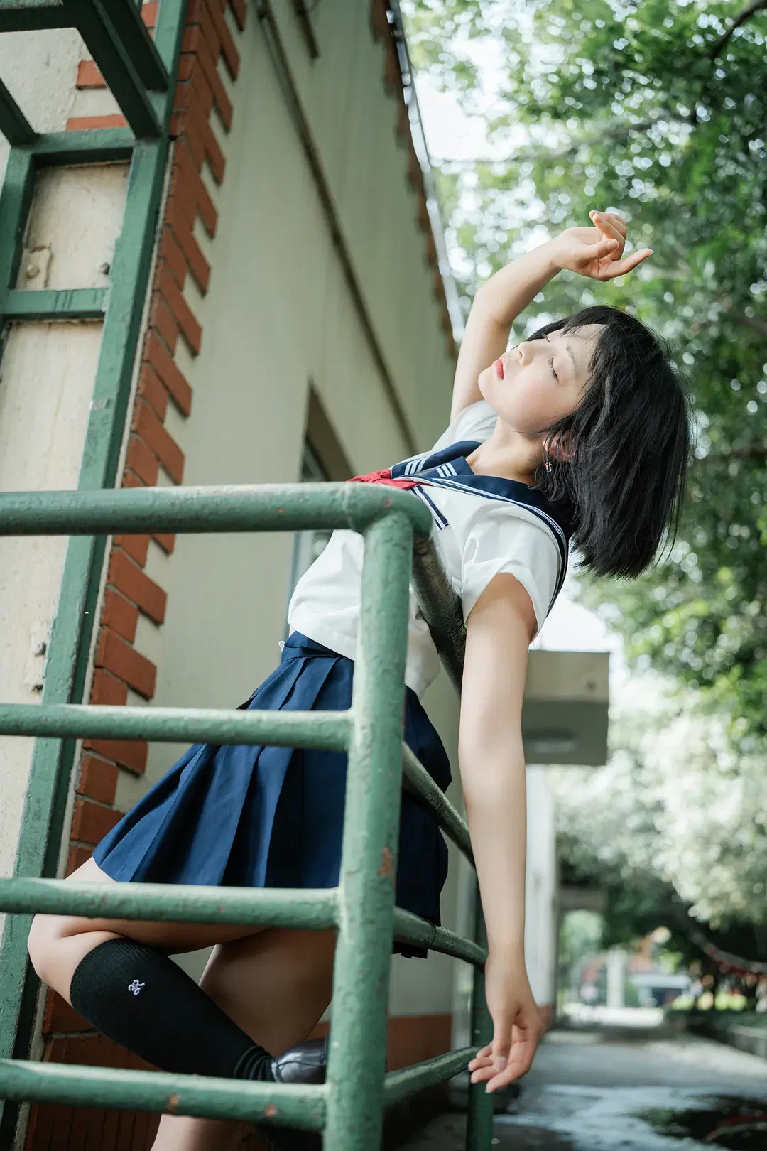 抓住暑期的尾巴拍一组校园风JK制服外拍 - HIRO_午饭饭 - 第16张