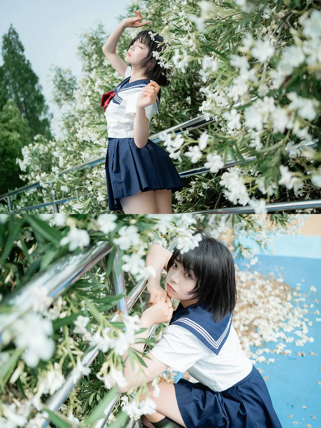 抓住暑期的尾巴拍一组校园风JK制服外拍 - HIRO_午饭饭 - 第4张