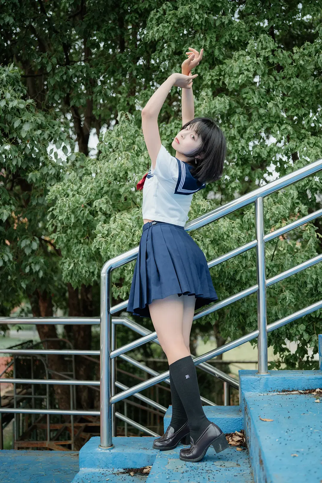 抓住暑期的尾巴拍一组校园风JK制服外拍 - HIRO_午饭饭 - 第7张