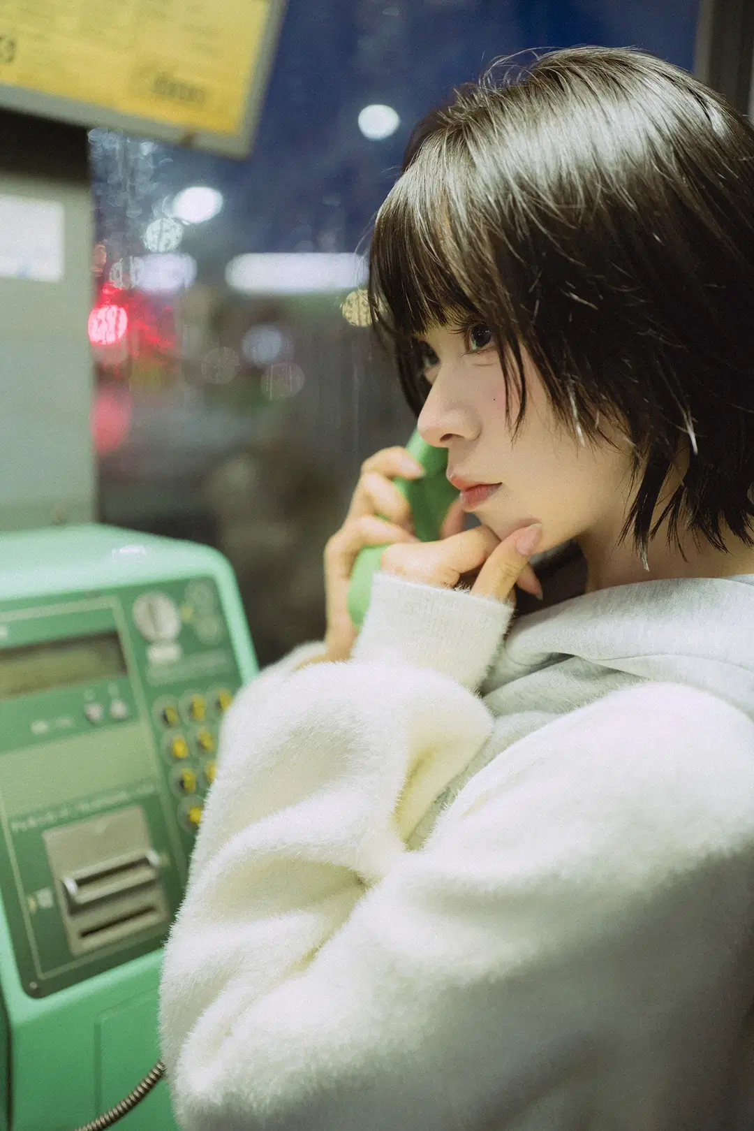 高松灯cos 雨夜电话亭氛围感写真 - HIRO_午饭饭 - 第11张