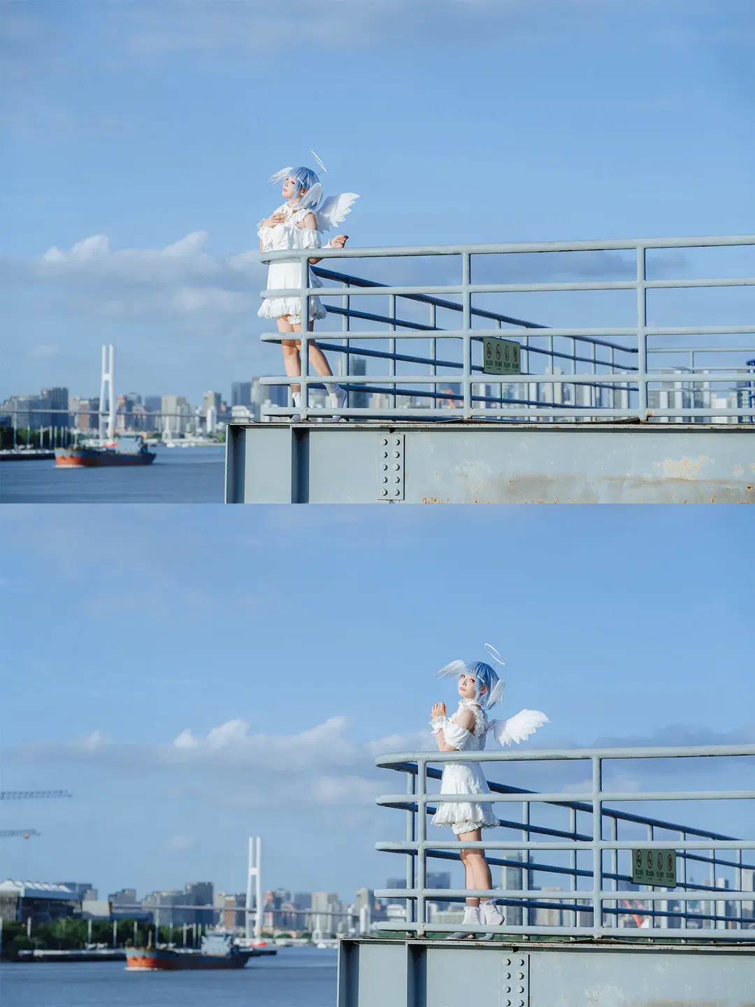 水边逆光下的天使蓝白配色好出片 - HIRO_午饭饭 - 第15张