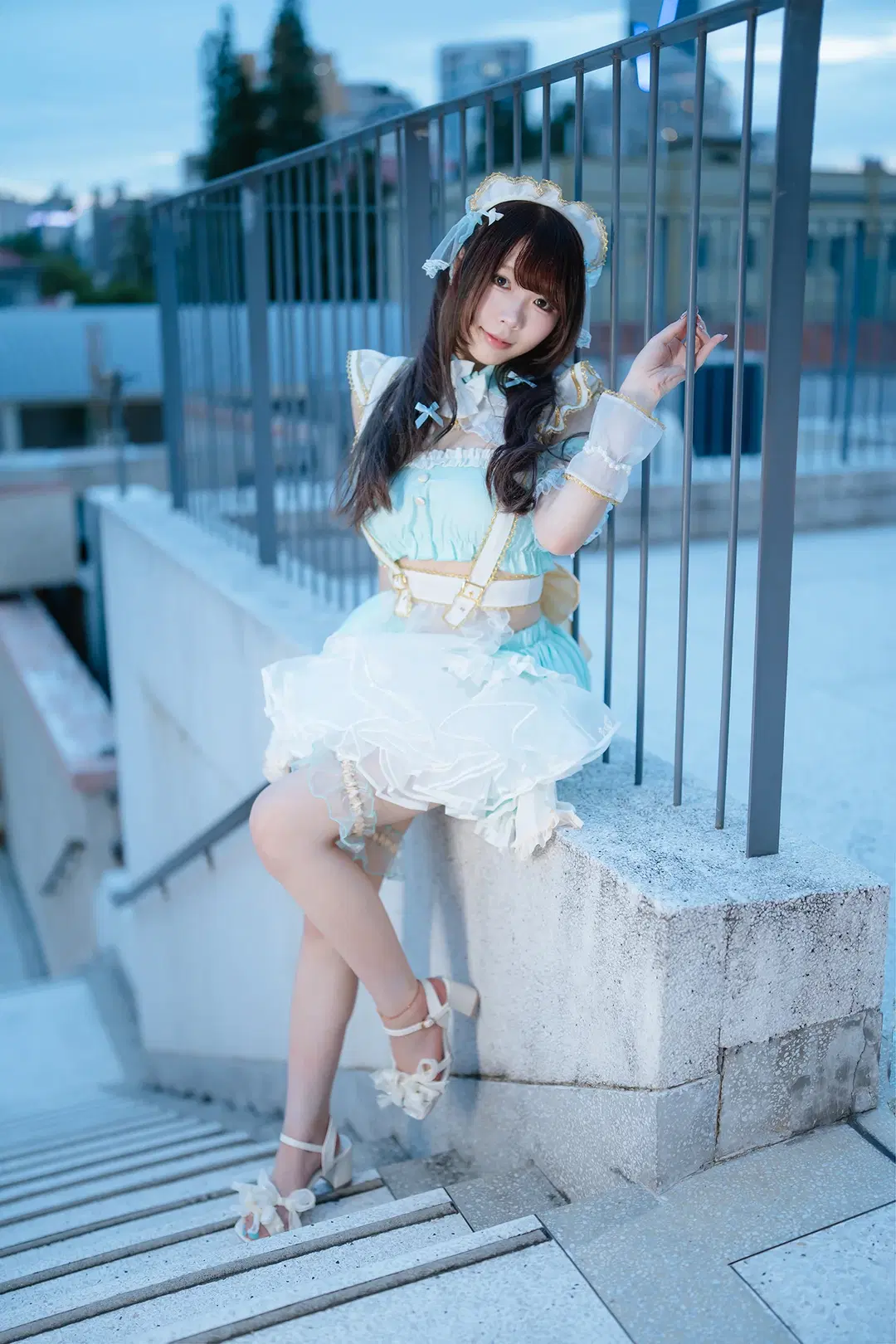 洛麗塔, 女僕裝, 夜景人像, cosplay攝影, 絲襪腿環
