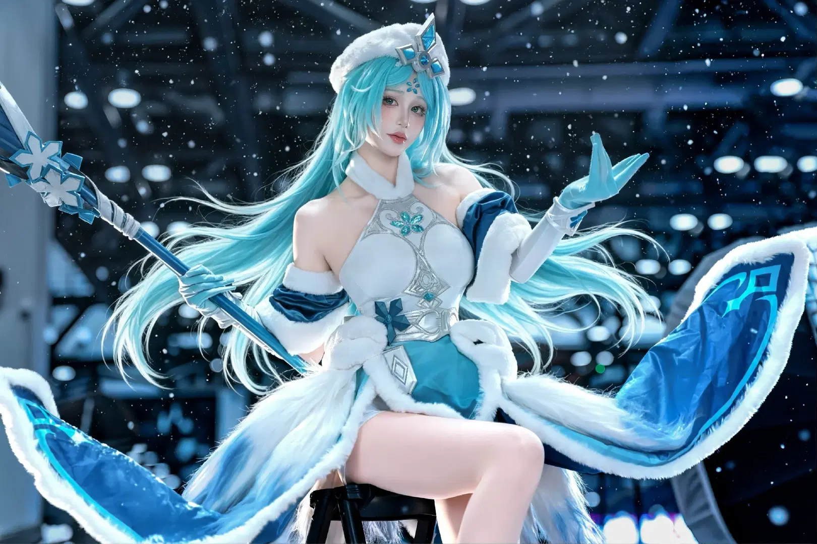 【王昭君cos】冰雪主题的场照动作分享 - 如花 - 第3张