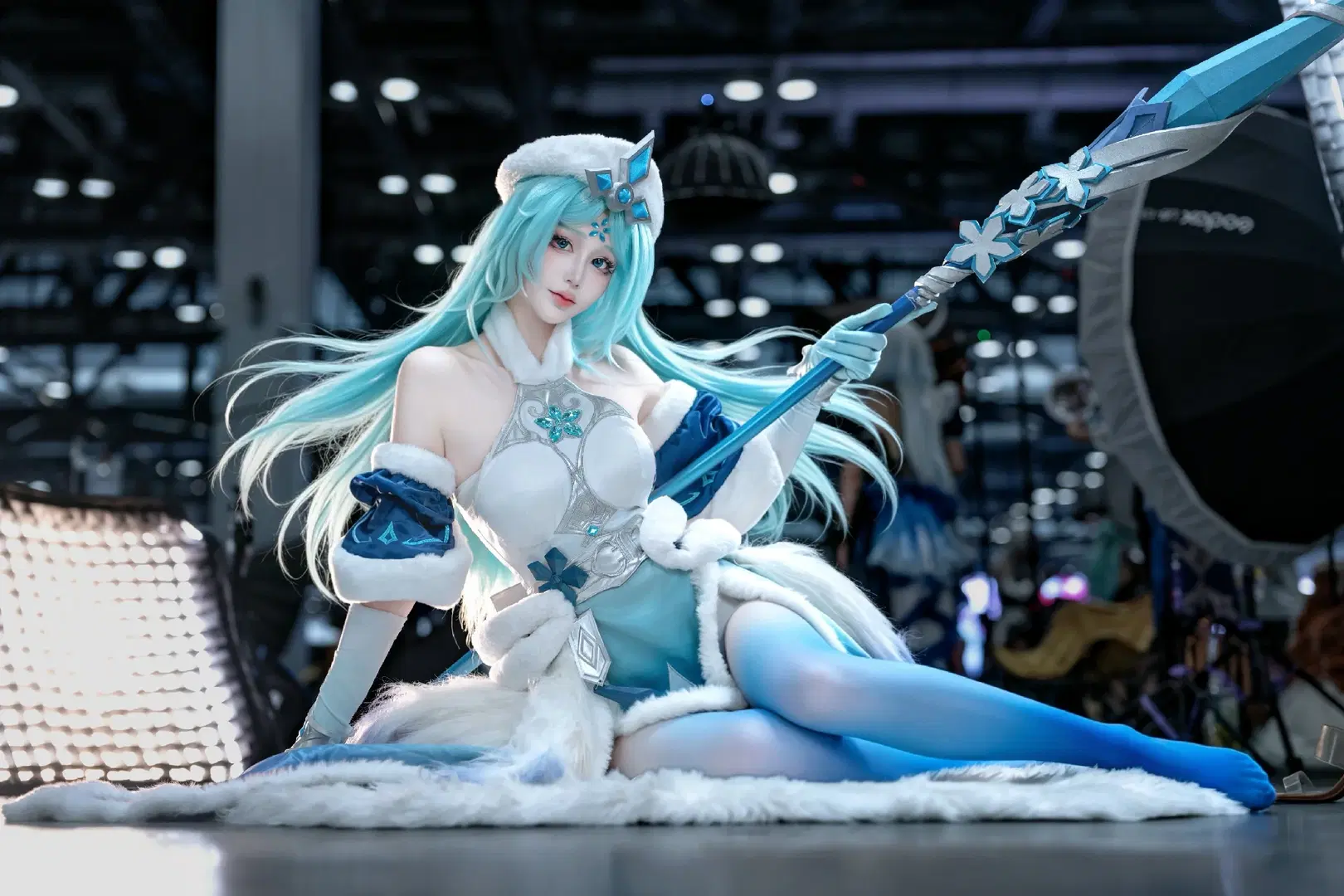 【王昭君cos】冰雪主题的场照动作分享 - 如花 - 第4张