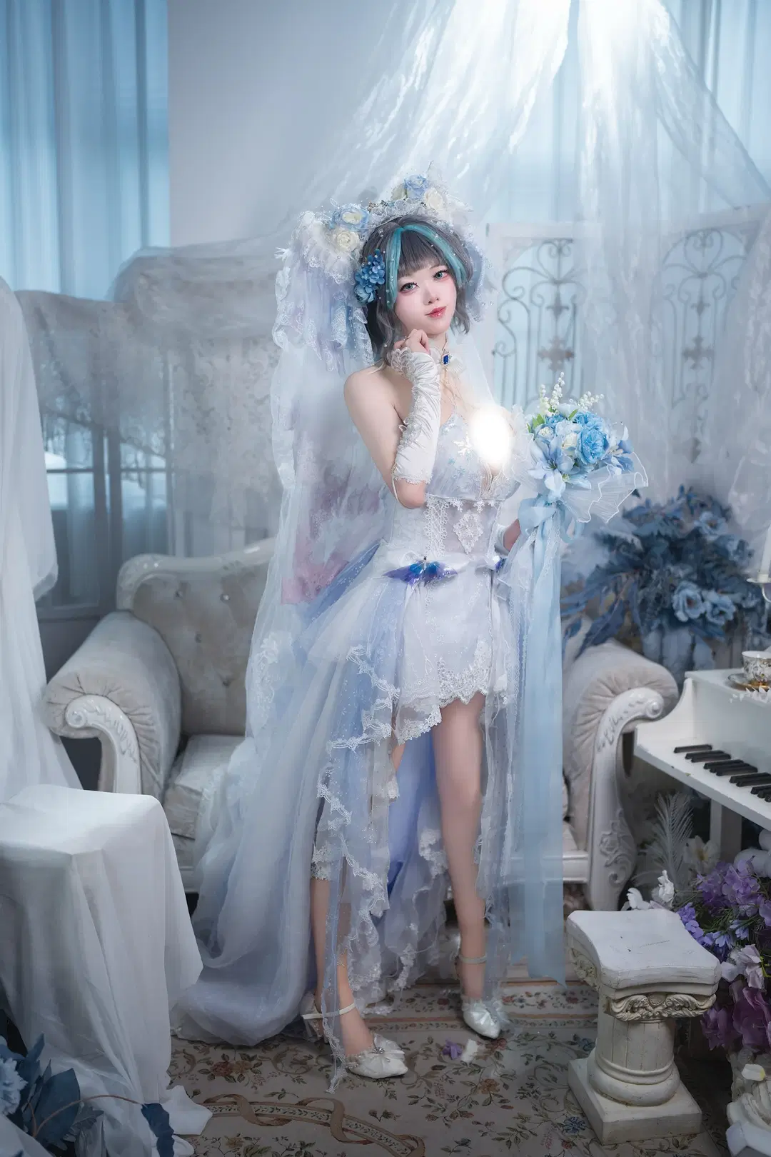 【柴郡cos】碧蓝航线柴郡花嫁猫耳头纱造型分享 - Lyuuu - 第2张