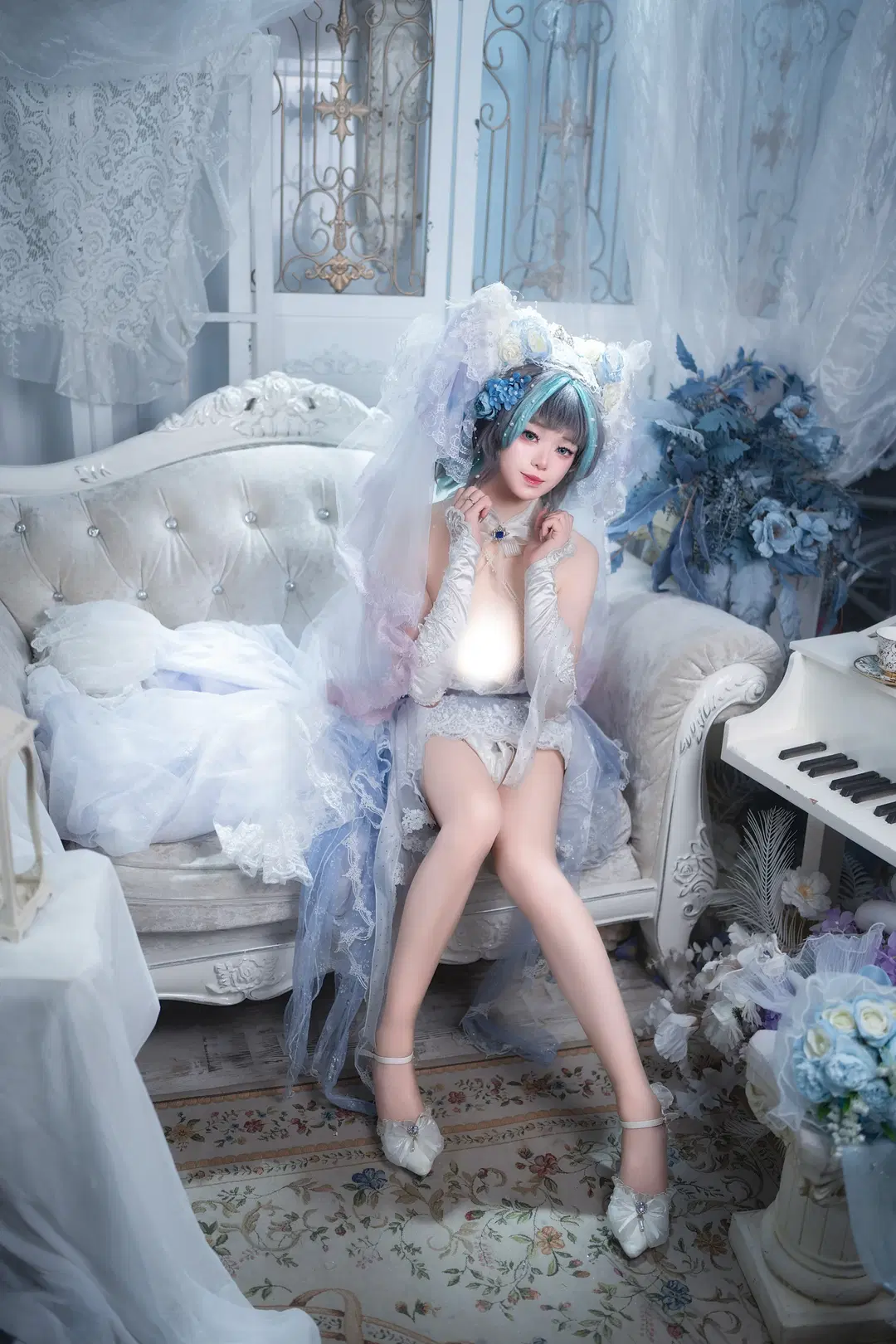 【柴郡cos】碧蓝航线柴郡花嫁猫耳头纱造型分享 - Lyuuu - 第4张