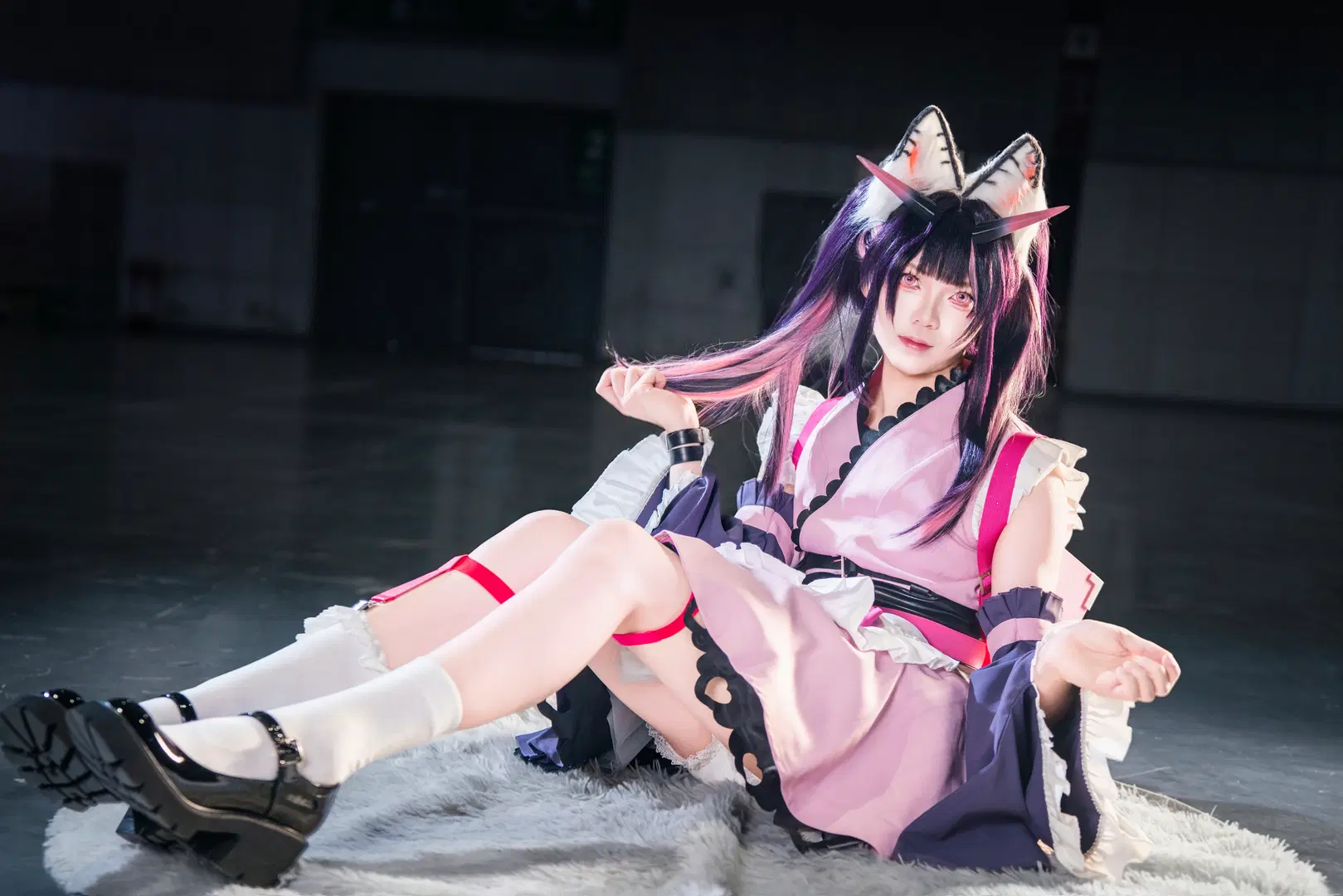 Cosmic Princess Kaguya!, BW convention photos, Kemonomimi girl, Stockings, Komazawa Noi cosplay