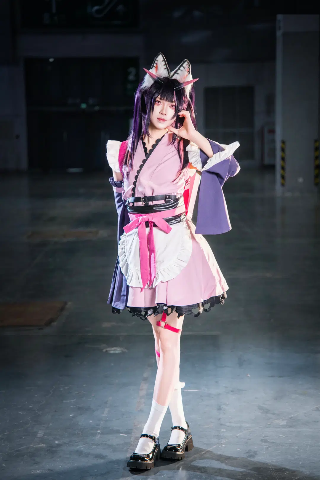 Convention photos, White stockings, Cosmic Princess Kaguya!, Animal ears, Komazawa Noi cosplay